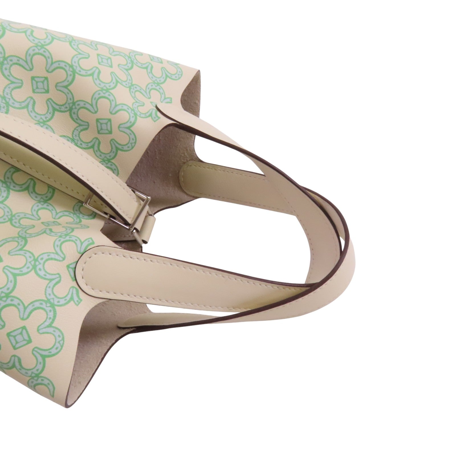 HERMES Swift皮革Picotin Lucky Daisy Micro銀扣手挽袋