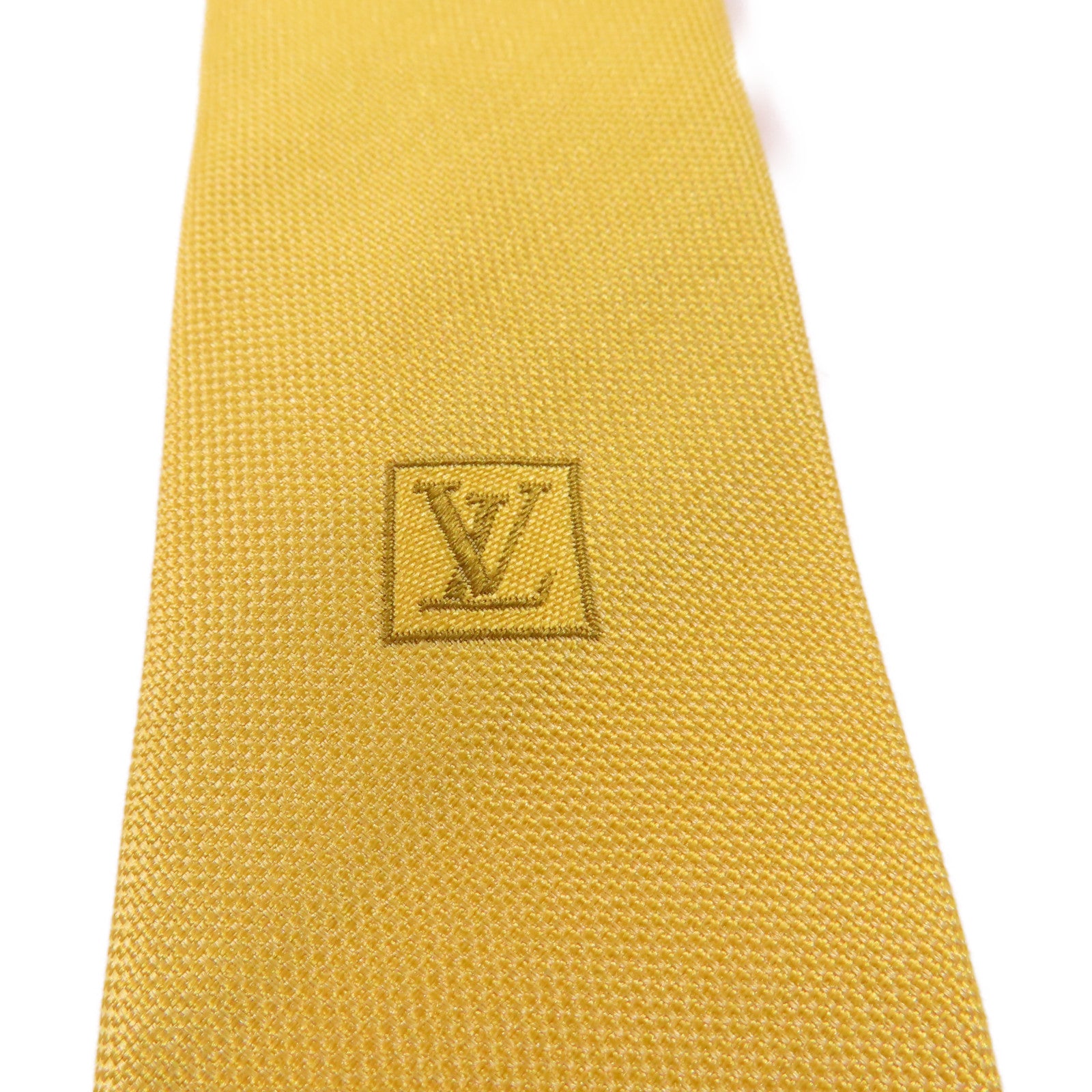 LOUIS VUITTON LV Tie Yellow Silk