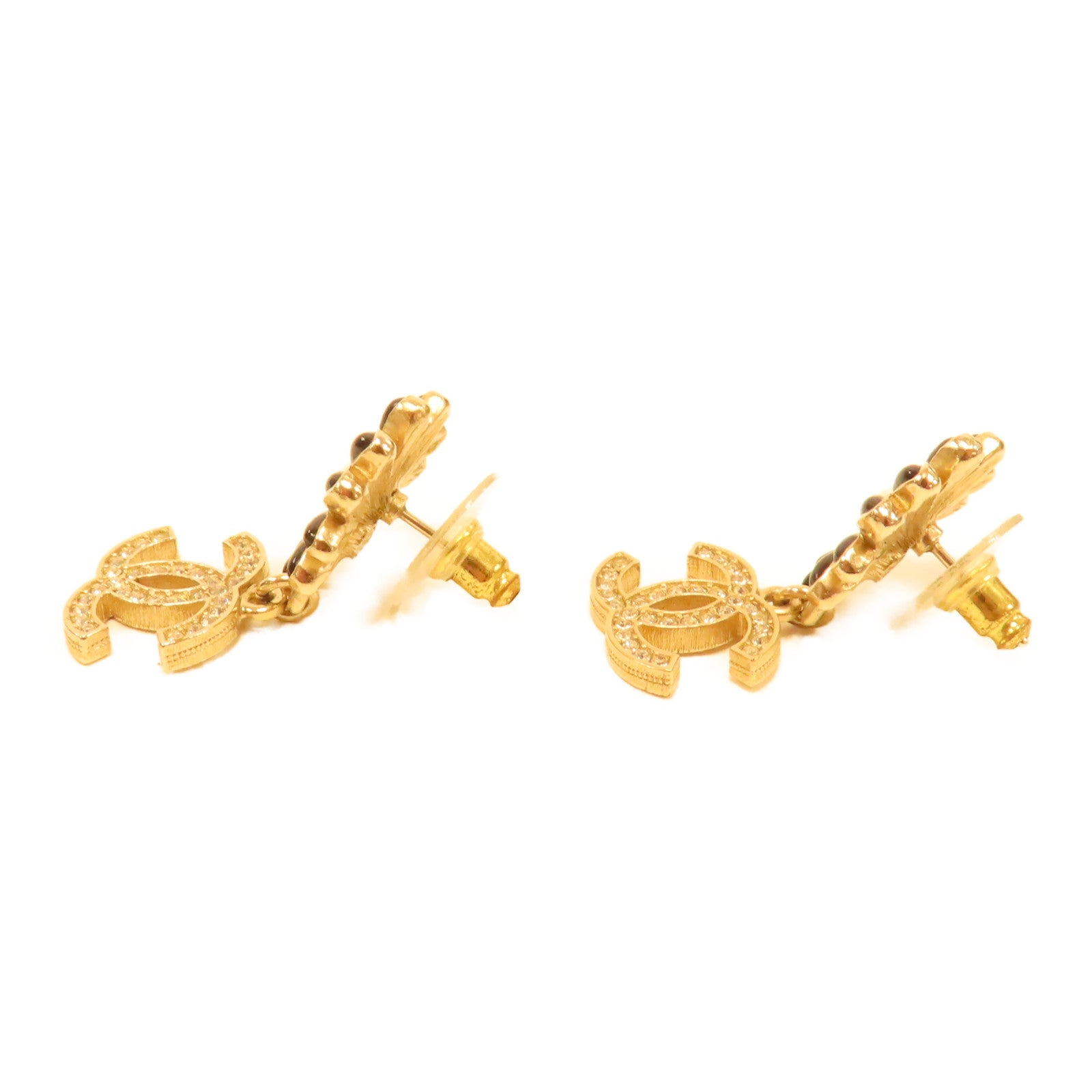 CHANEL 金屬Earrings耳環金色/黑色