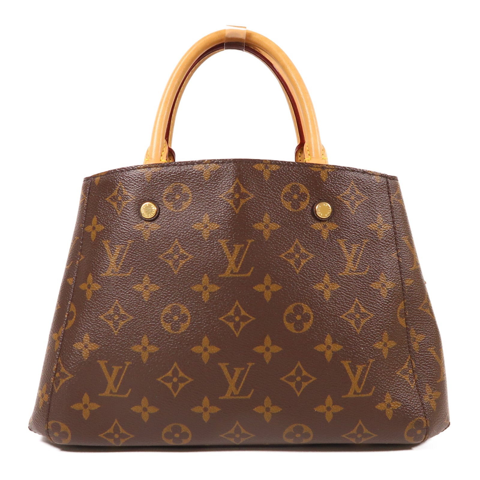 LOUIS VUITTON Monogram Montaigne BB金扣手挽肩背兩用袋棕色