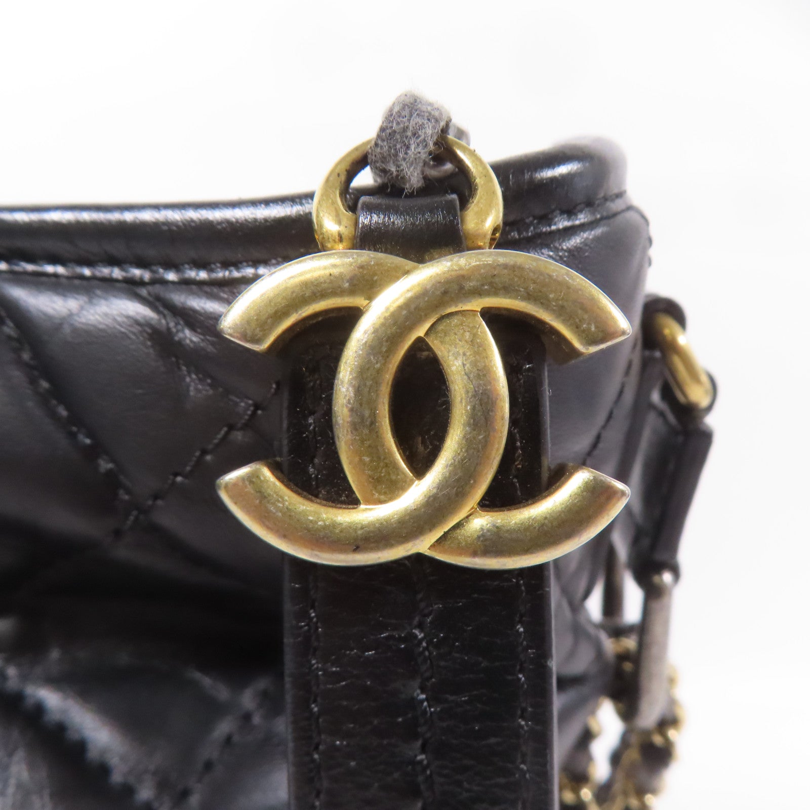 CHANEL 牛皮皮革Gabrielle鏈帶肩背袋