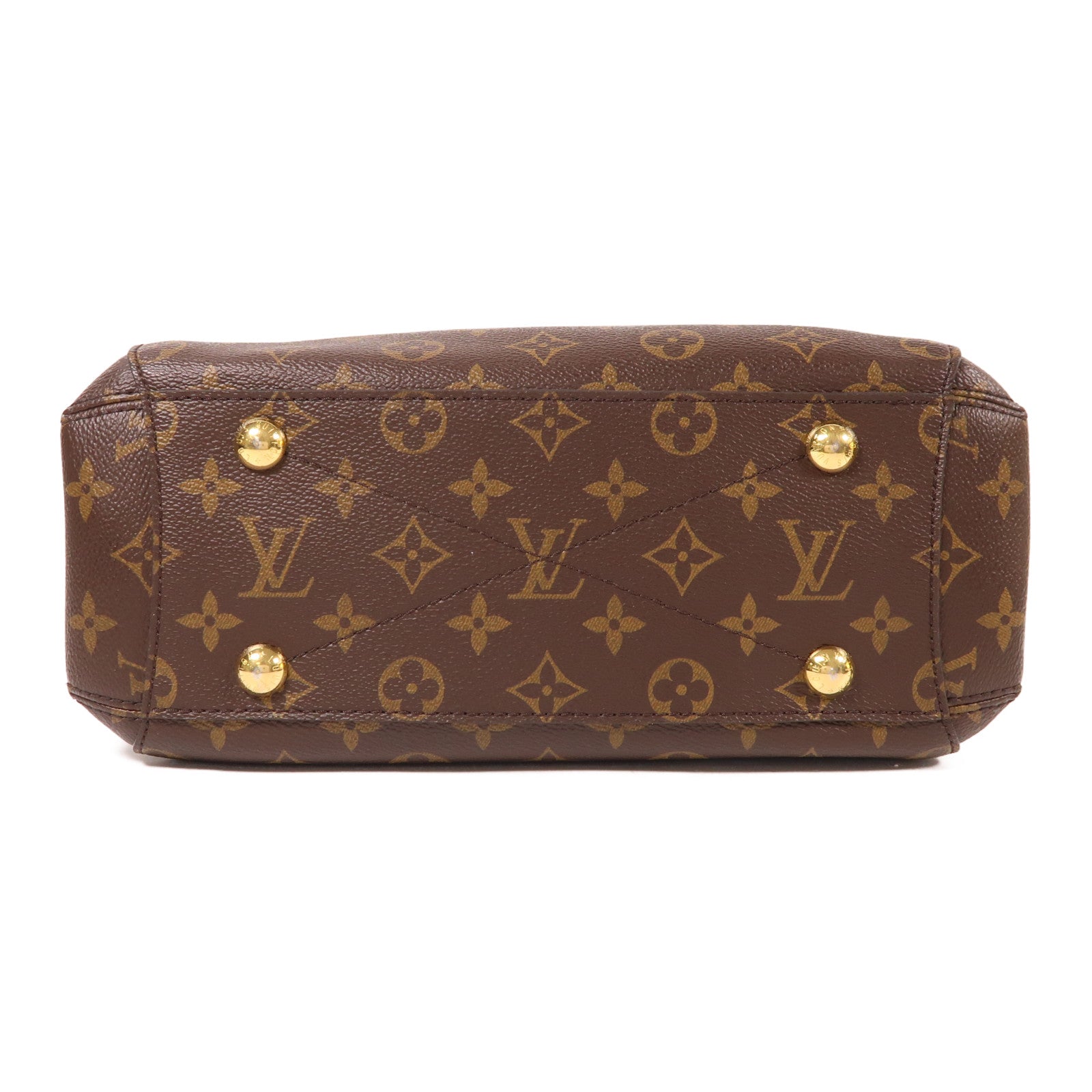 LOUIS VUITTON Monogram Montaigne BB金扣手挽肩背兩用袋棕色