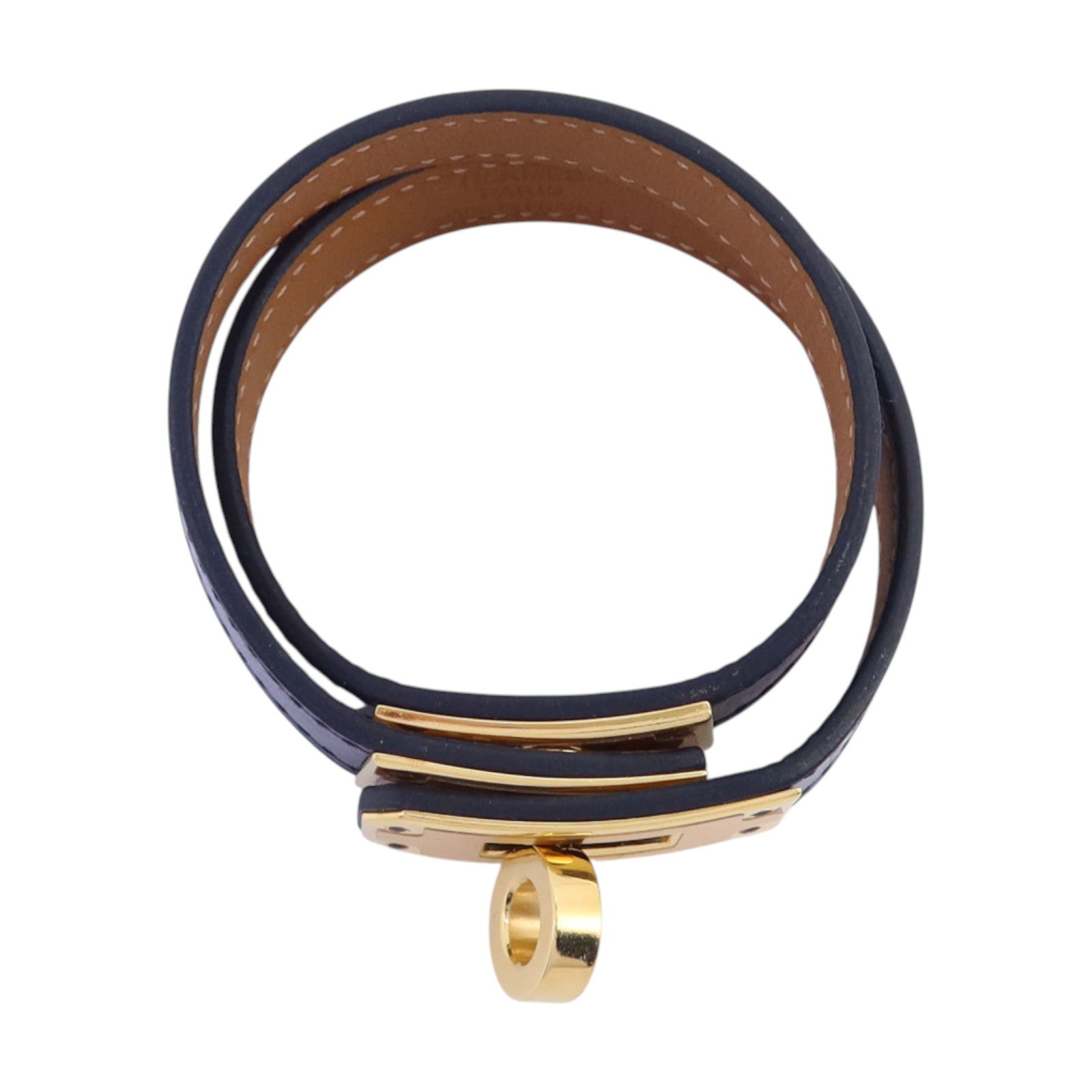 HERMES 【激減優惠】Swift皮革Kelly Double Tour Bracelet金扣手鏈