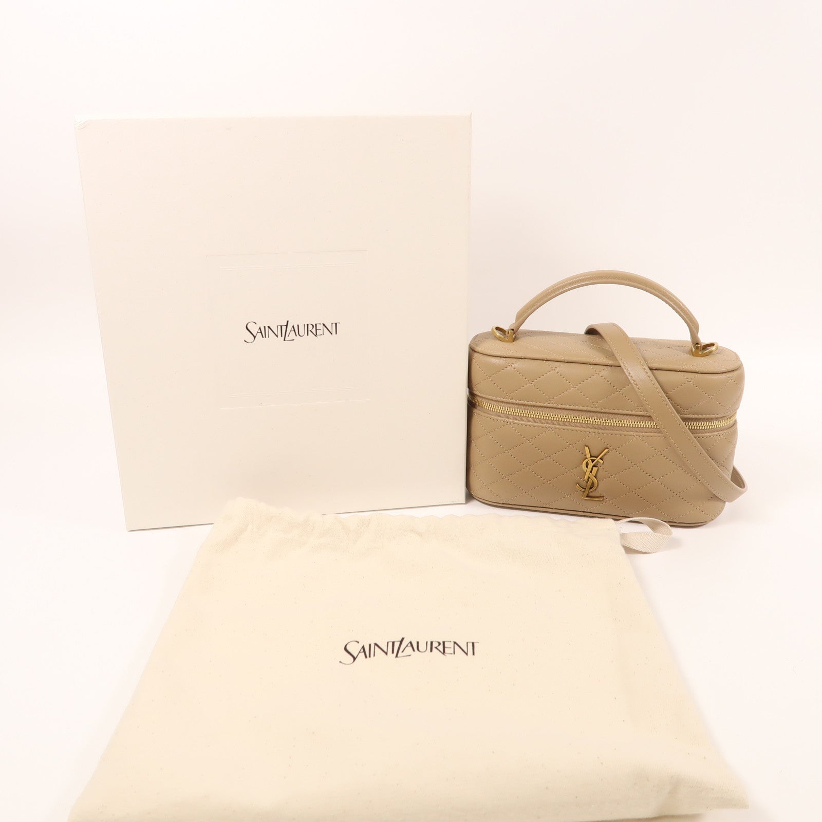 SAINT LAURENT 牛皮皮革Gaby金扣手挽肩背兩用袋