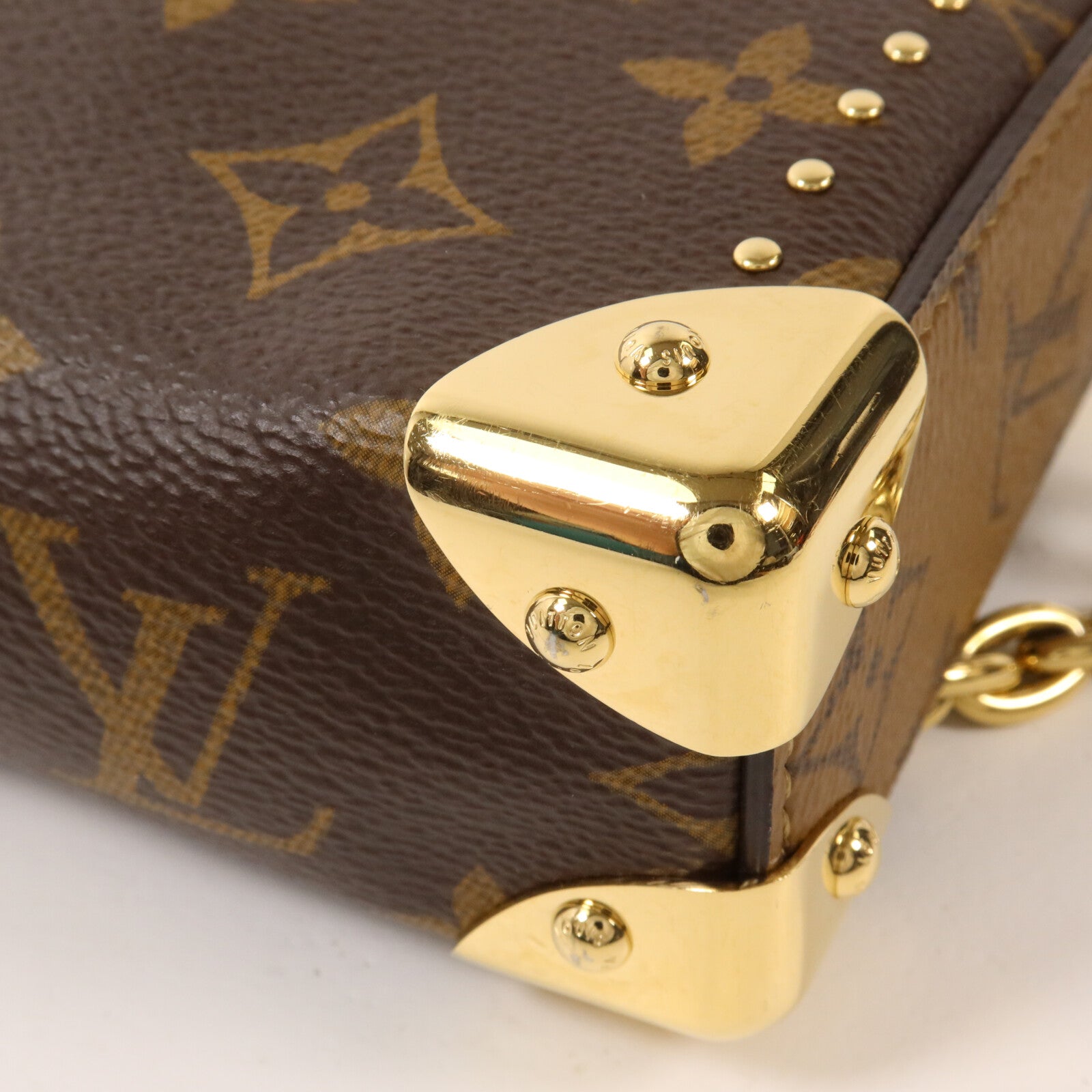 LOUIS VUITTON Monogram Slim Trunk鏈帶肩背袋