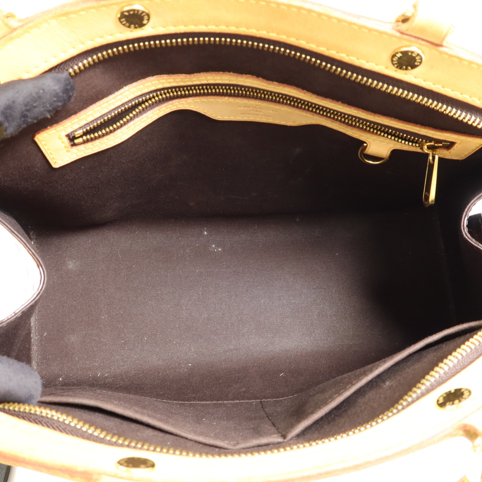 LOUIS VUITTON Vernis Brea MM金扣手挽肩背兩用袋Rouge Fauviste