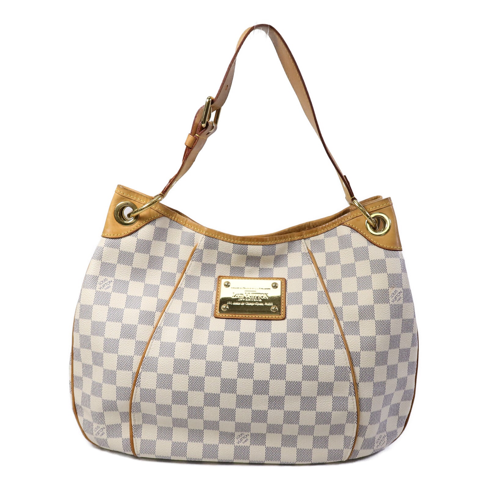 LOUIS VUITTON Damier Azur Galliera PM金扣肩背袋