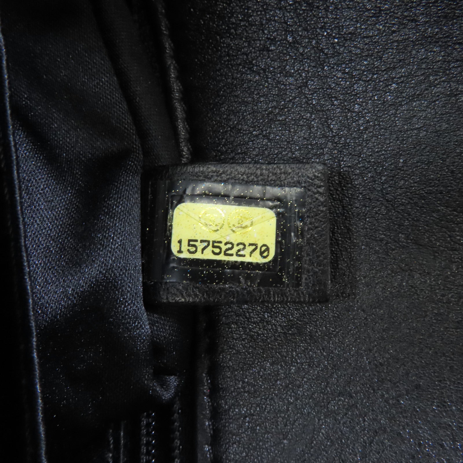 CHANEL 亮片Chain Shoulder銀扣鏈帶肩背袋黑色