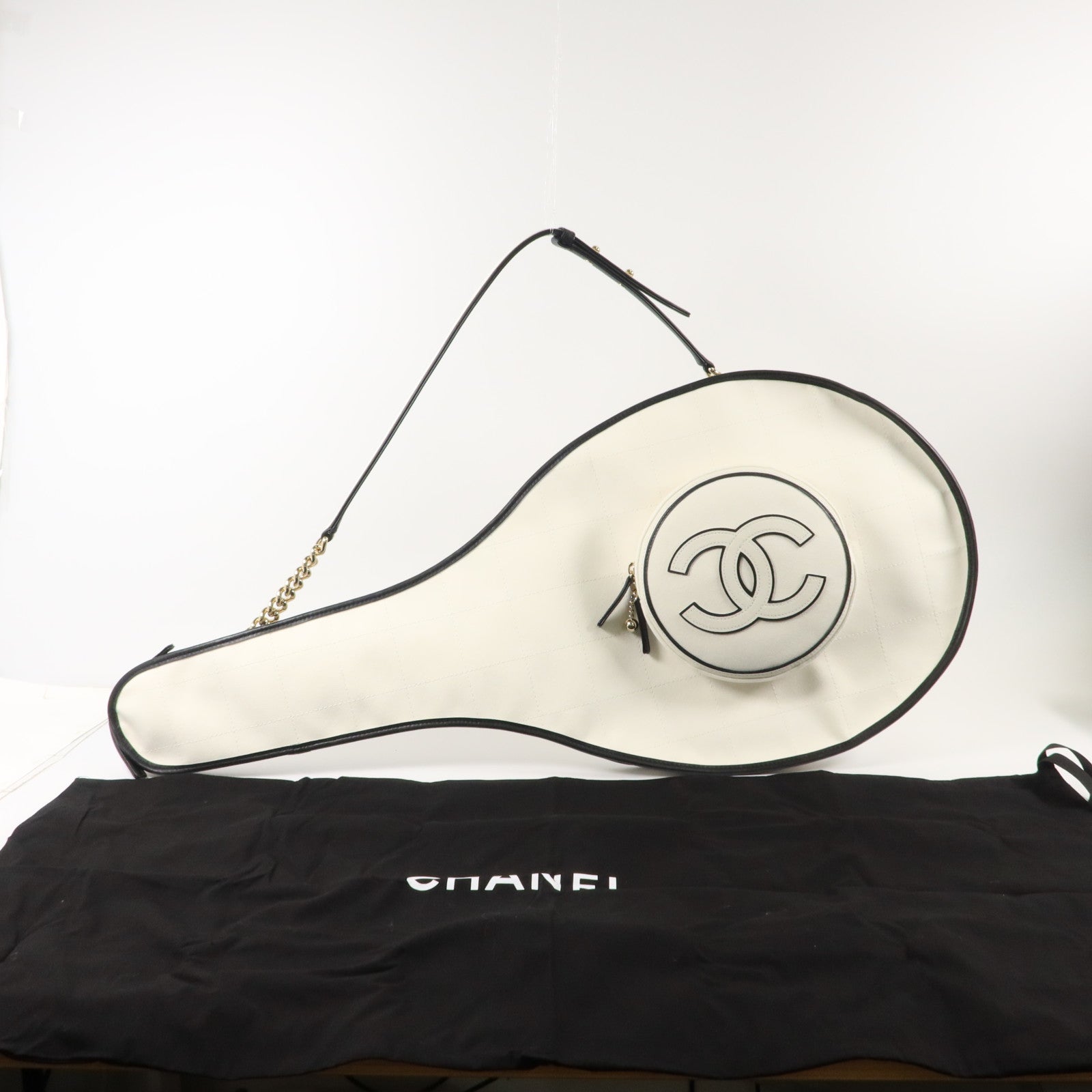 CHANEL 帆布23C Tennis Racket Bag網球拍袋