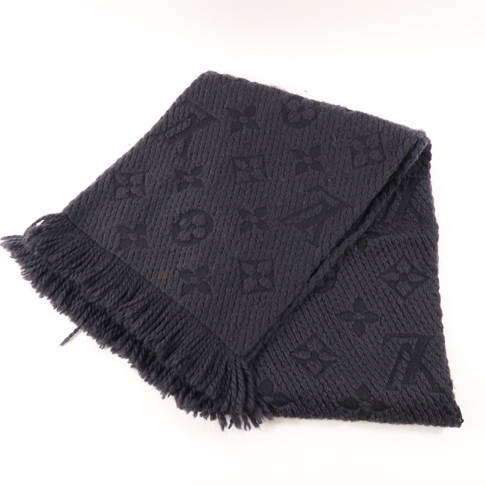LOUIS VUITTON LV Scarf Scarves M72431 Silk Wool Black