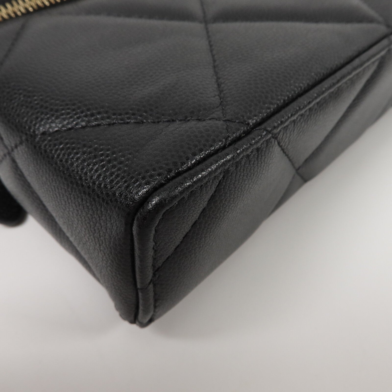 CHANEL 牛皮皮革Vanity Case鏈帶手挽肩背兩用袋