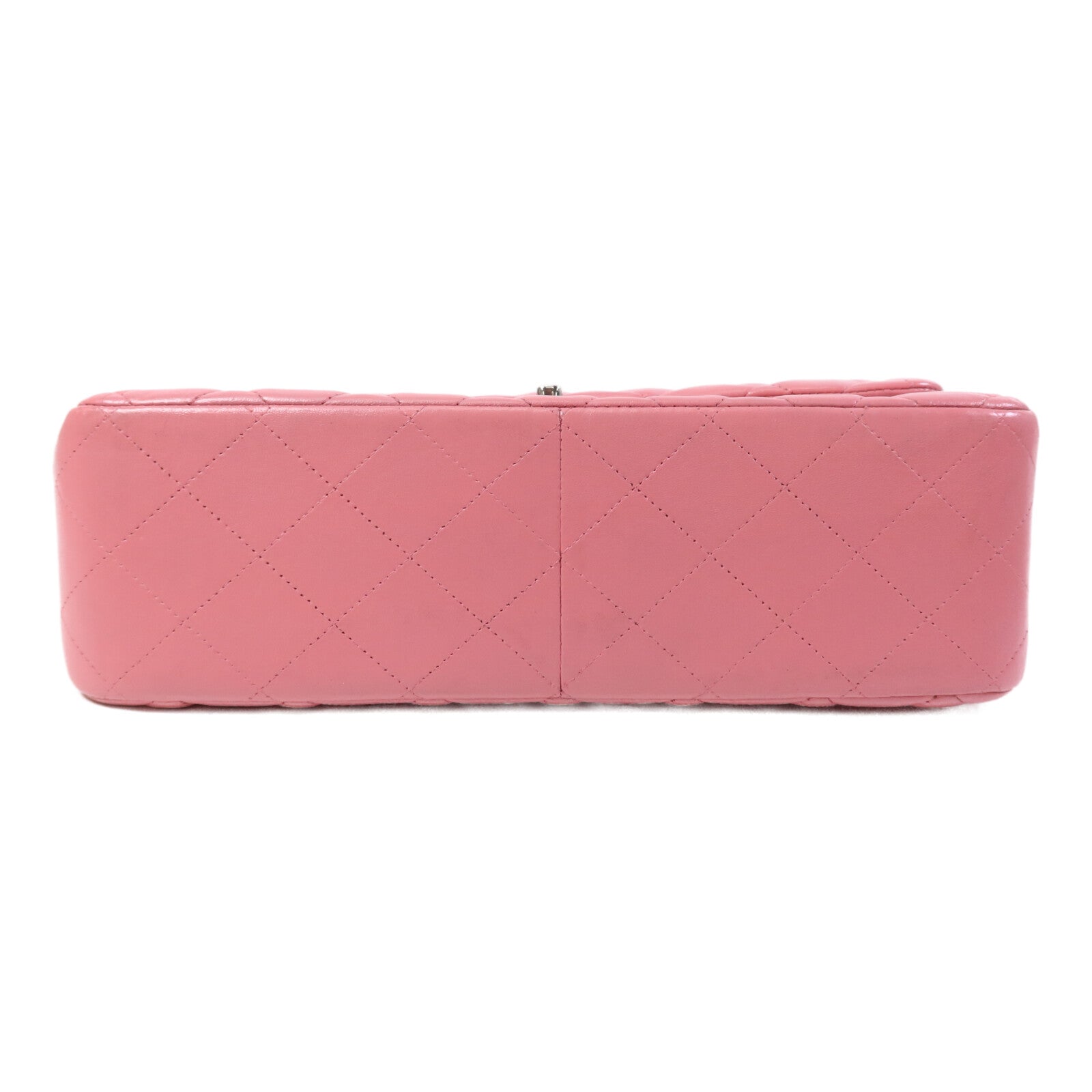 CHANEL 羊皮皮革Large Classic銀扣鏈帶肩背袋