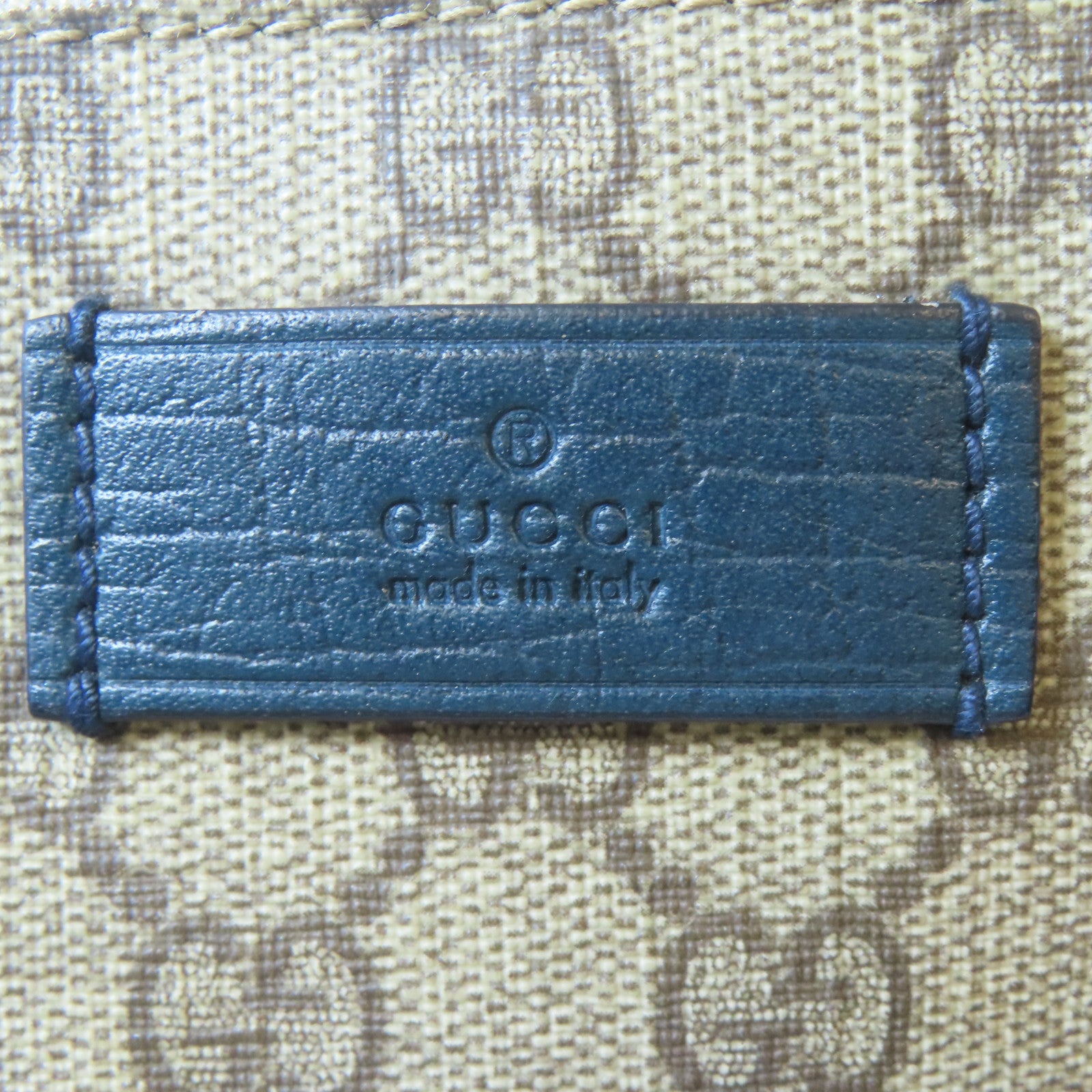 GUCCI 塗層帆布/皮革Tote Bag銀扣手挽袋啡色