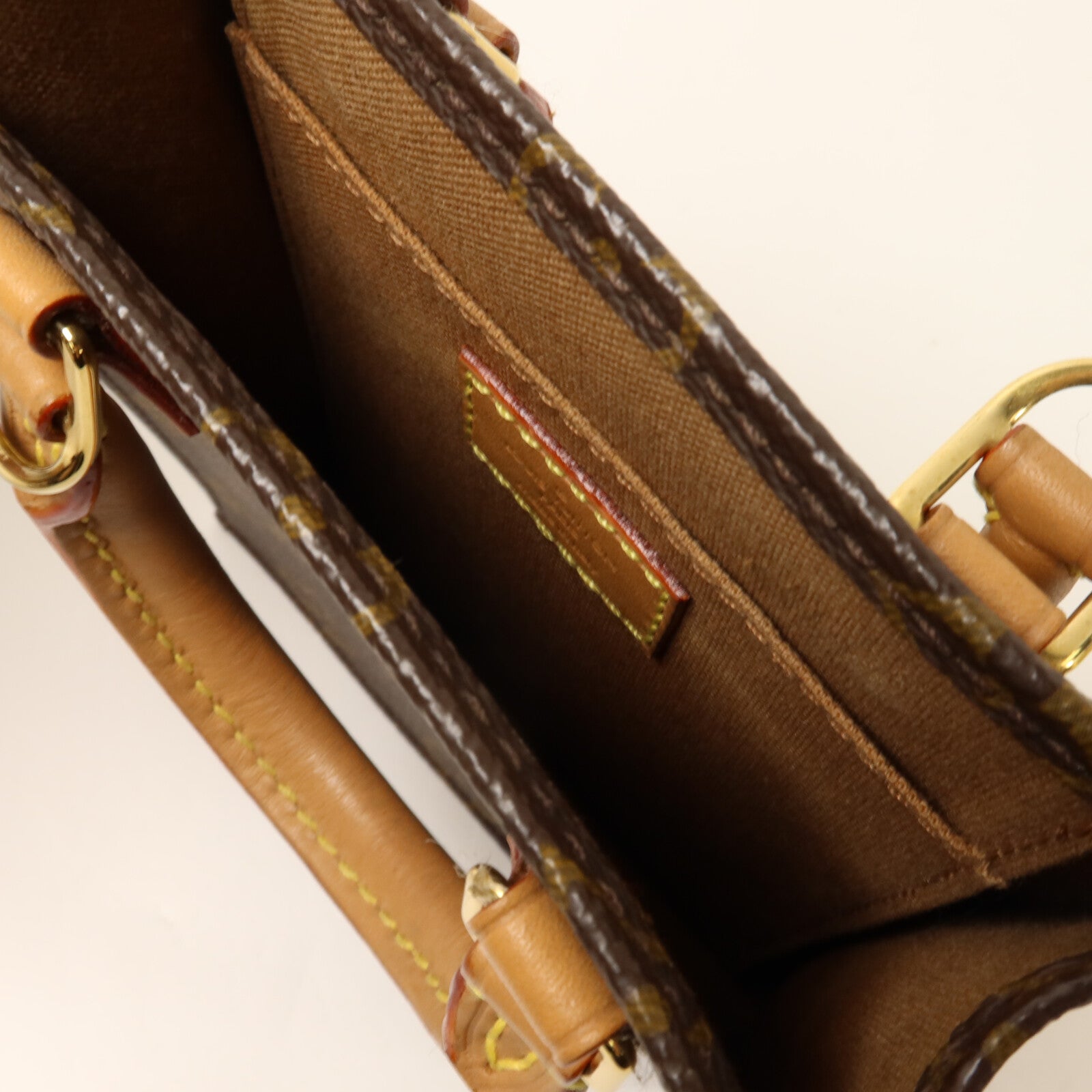 LOUIS VUITTON Monogram Petit Sac Plat手挽肩背兩用袋