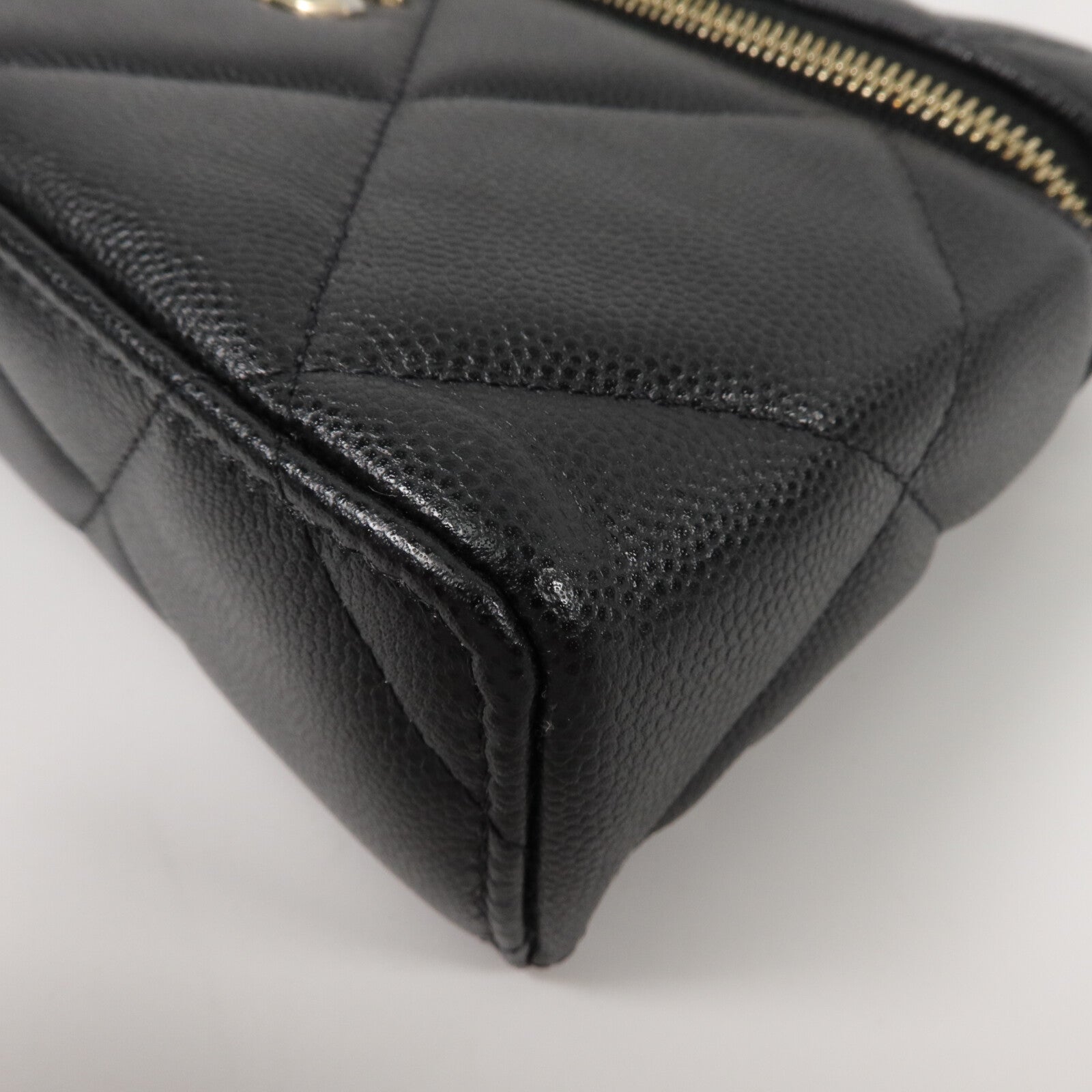 CHANEL 牛皮皮革Vanity Case鏈帶手挽肩背兩用袋
