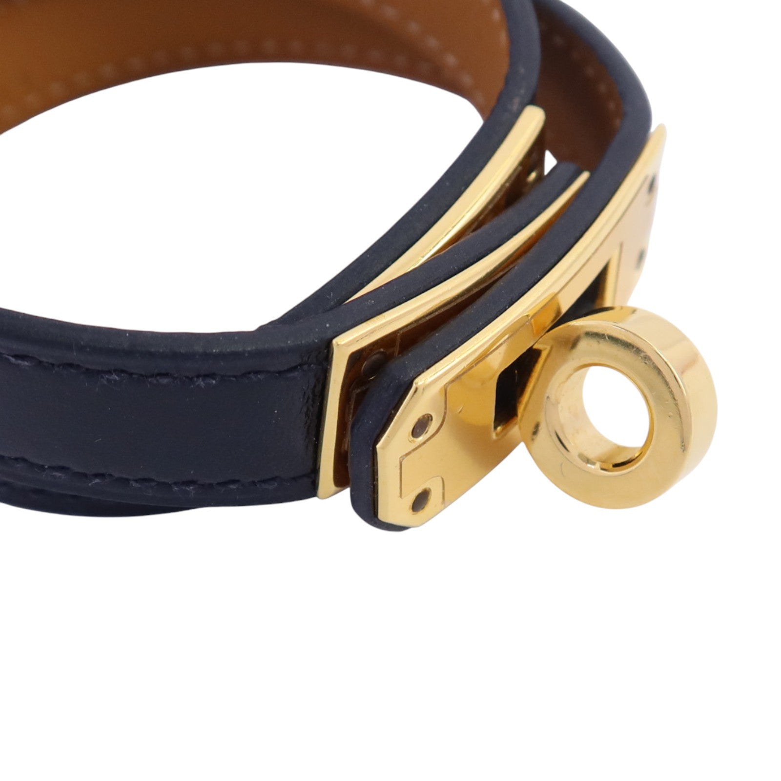 HERMES 【激減優惠】Swift皮革Kelly Double Tour Bracelet金扣手鏈