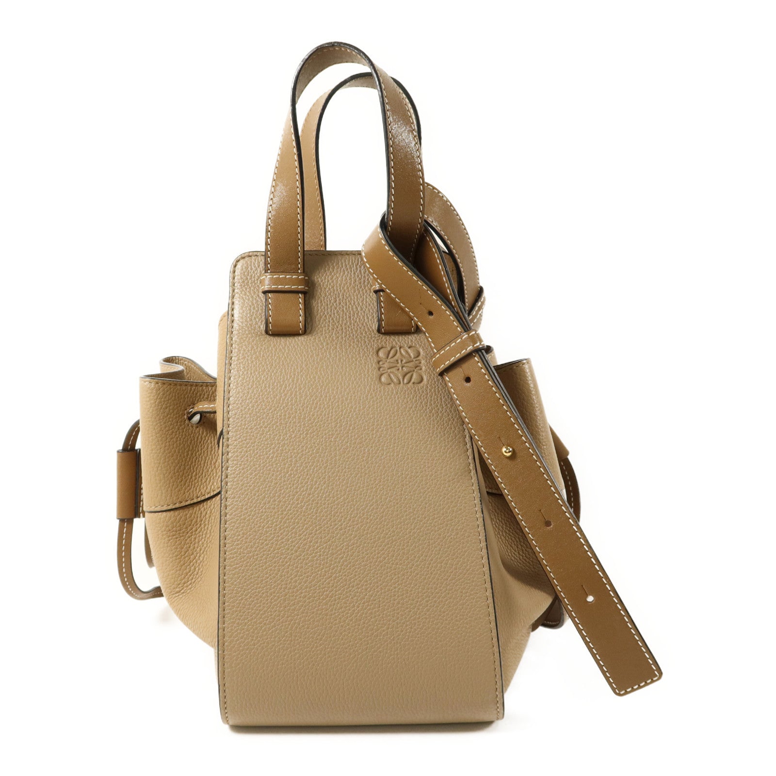 LOEWE 牛皮皮革Hammock金扣手挽肩背兩用袋
