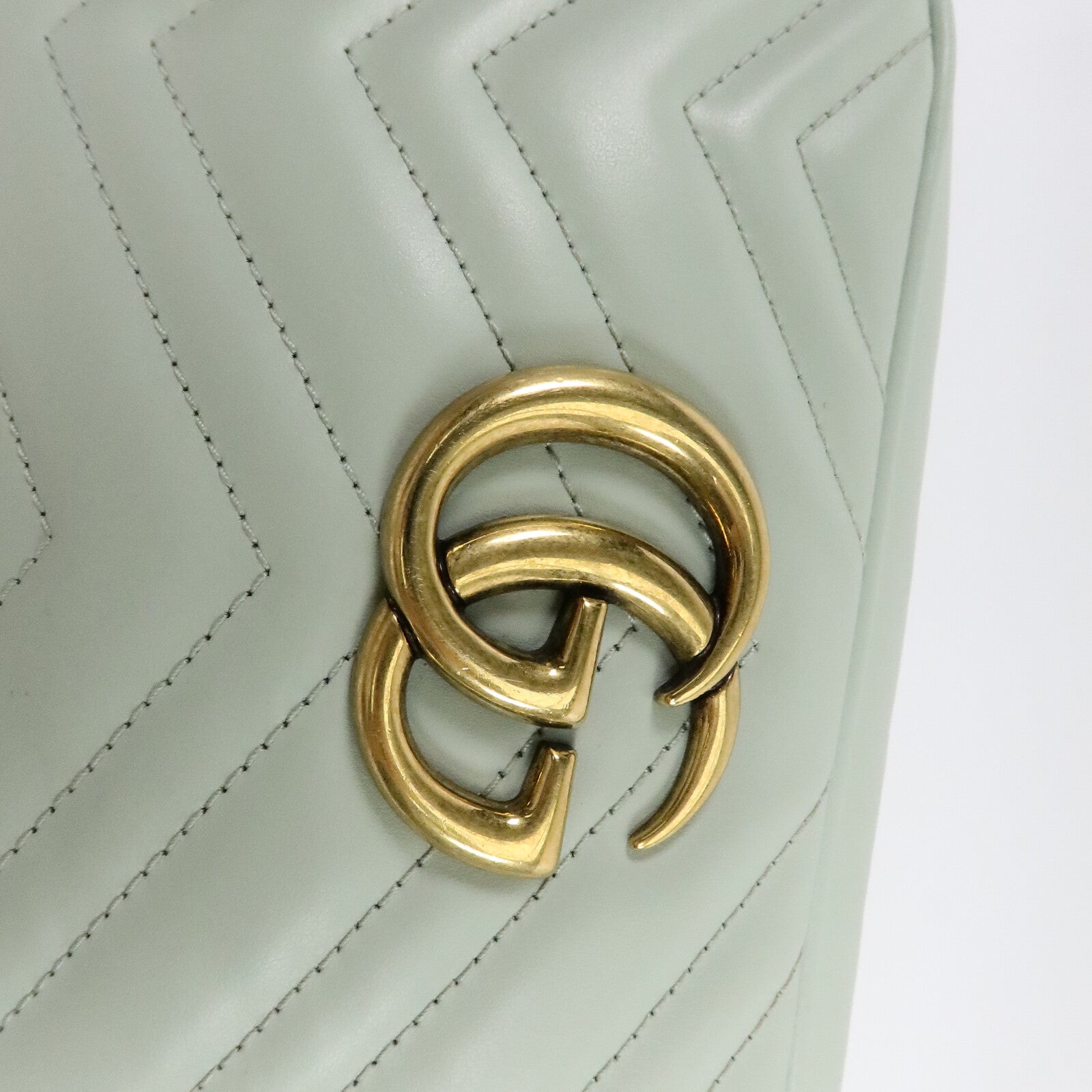 GUCCI 牛皮皮革GG Marmont鏈帶肩背袋