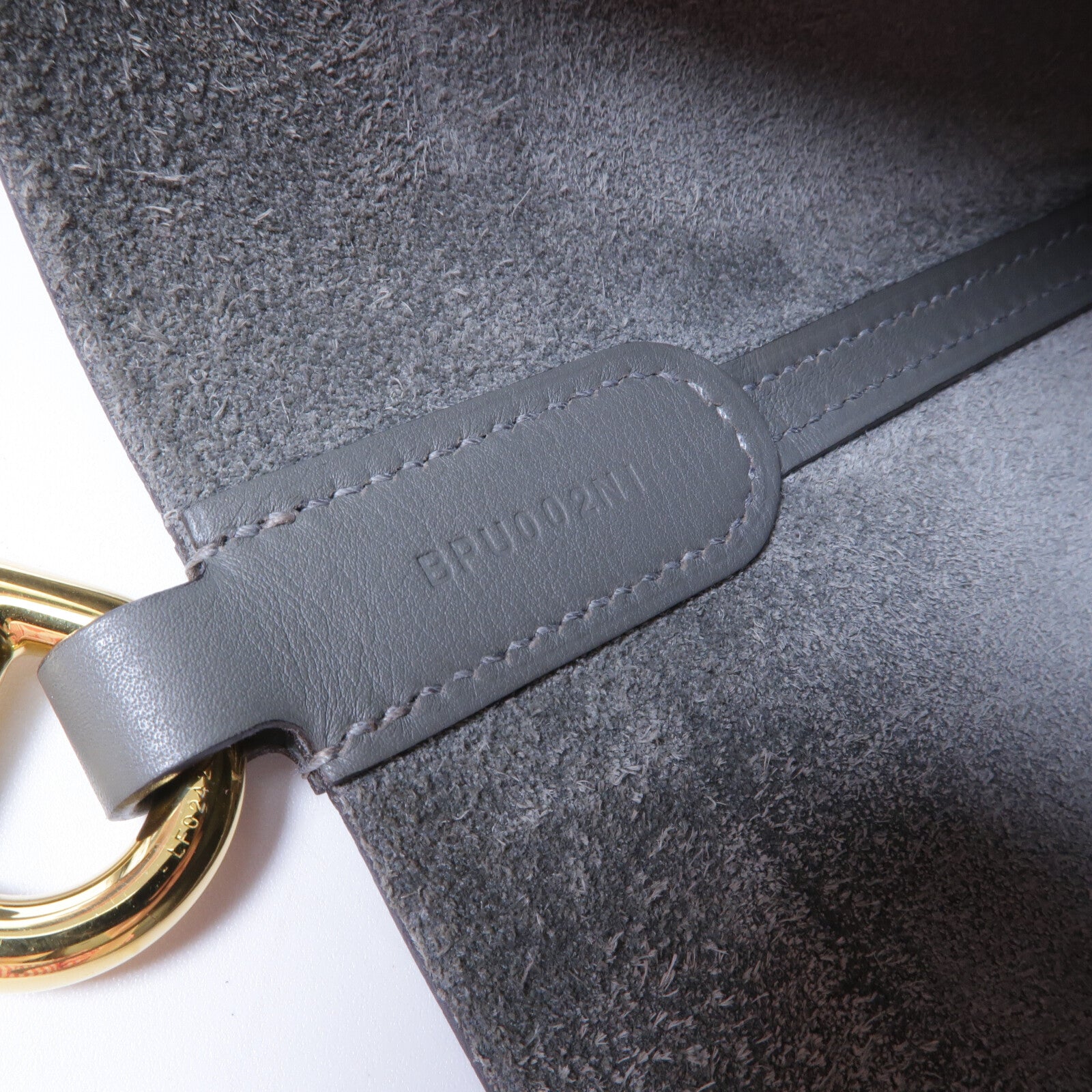 HERMES Clemence皮革In The Loop 18手挽袋Gris Meyer
