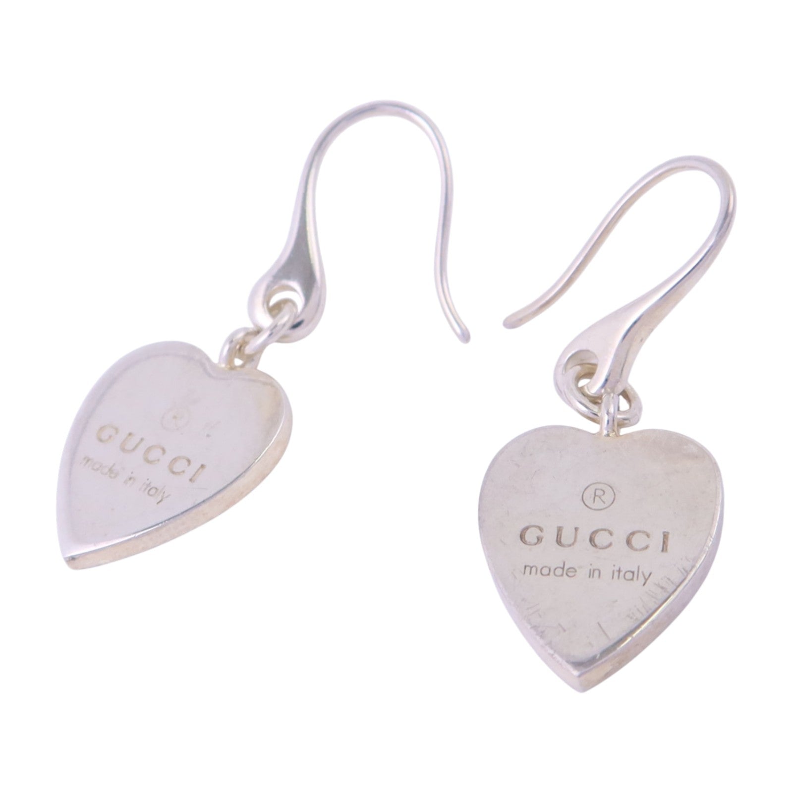 GUCCI 925純銀Heart Dangle Earrings耳環