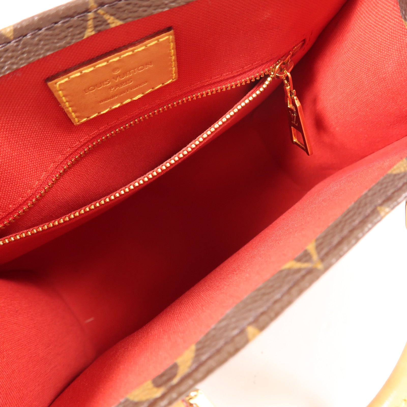 LOUIS VUITTON LV GHW Sac Plat BB 2 Way Shoulder Handbag M45847 Monogram Brown