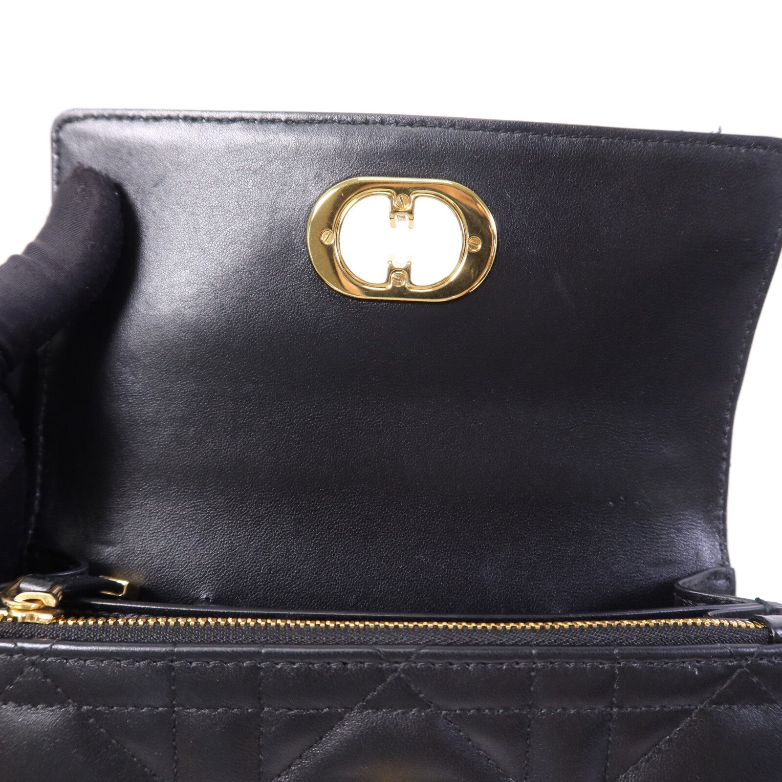 Dior 羊皮皮革Miss Caro Mini金扣鏈帶肩背袋