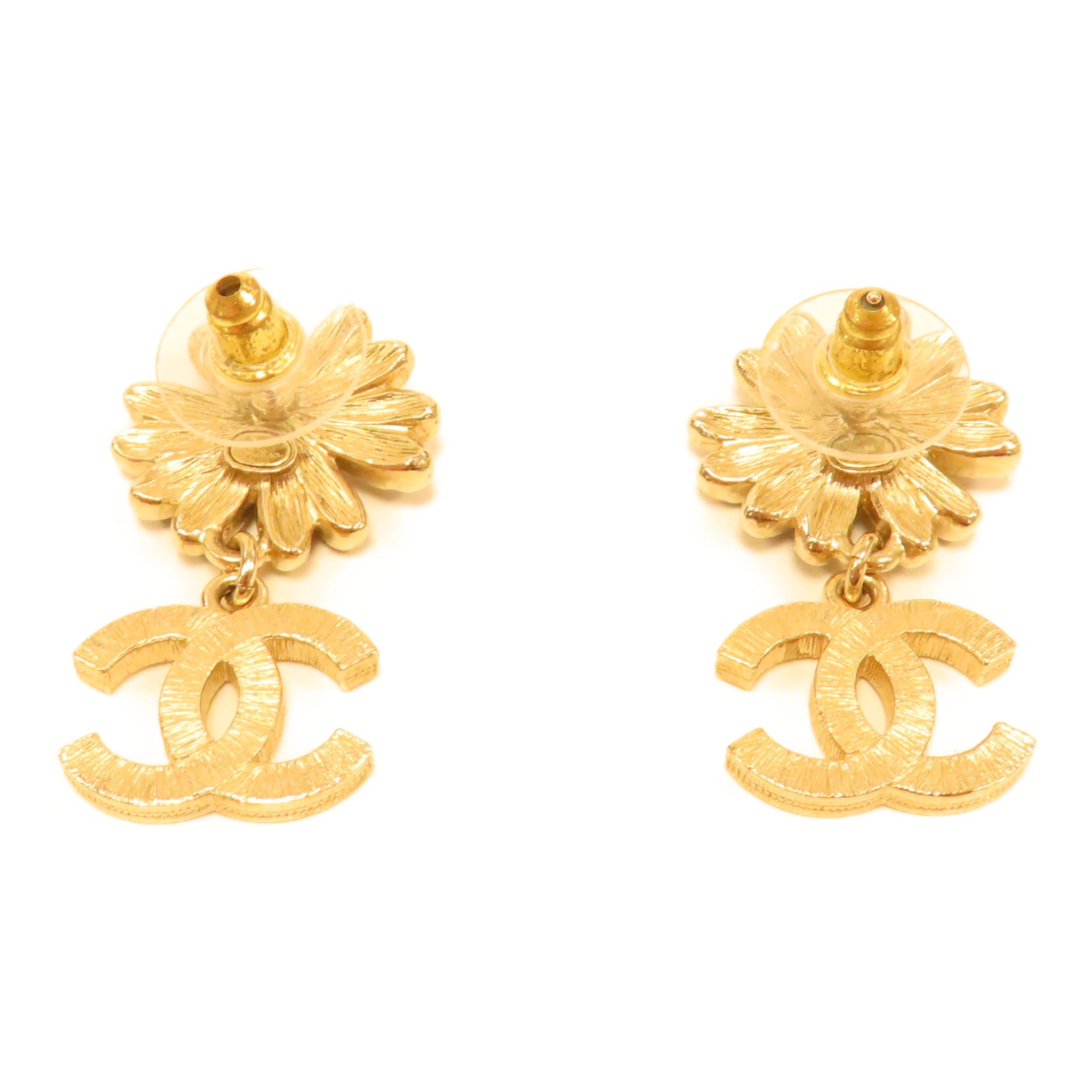 CHANEL 金屬Earrings耳環金色/黑色