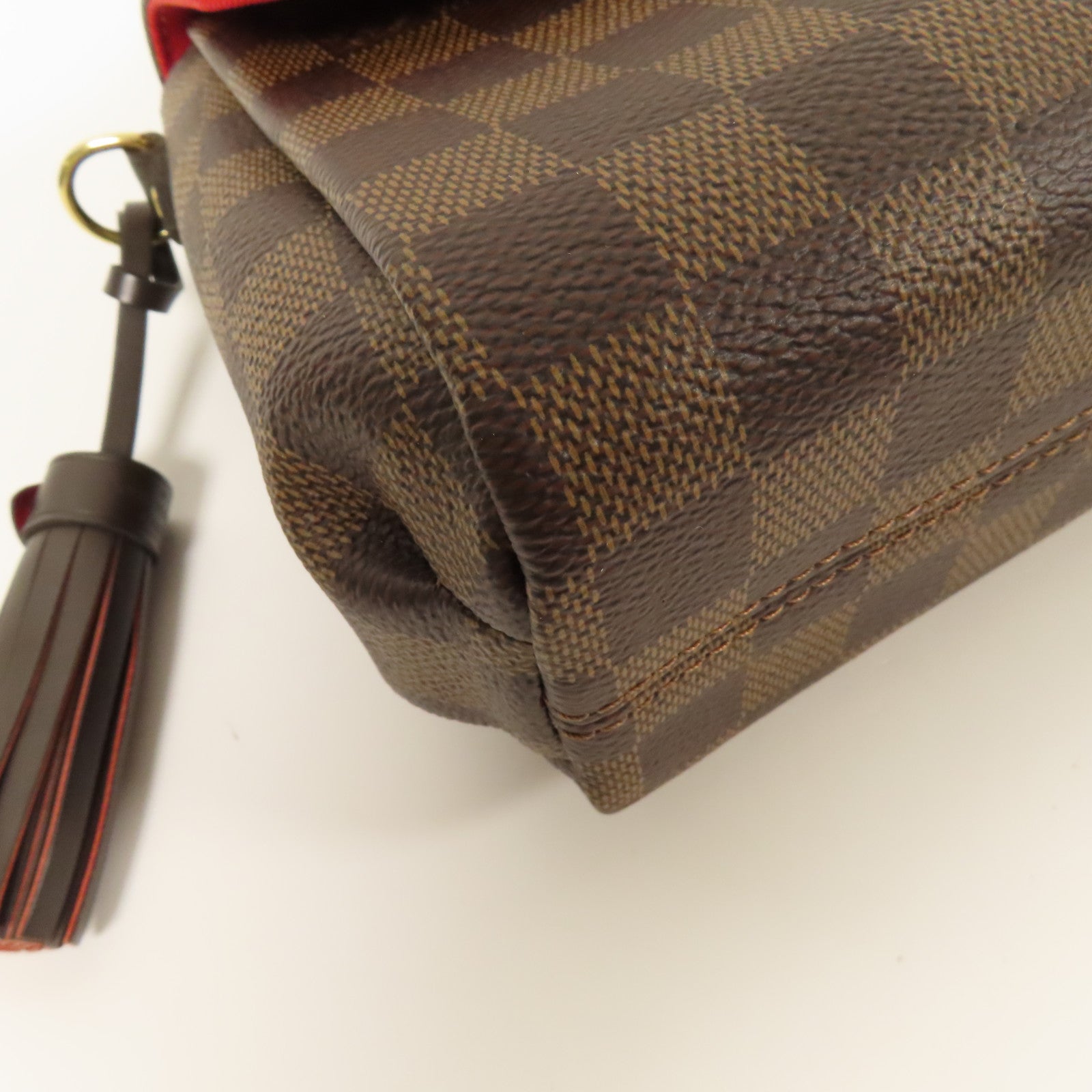 LOUIS VUITTON Damier Croisette金扣手挽肩背兩用袋
