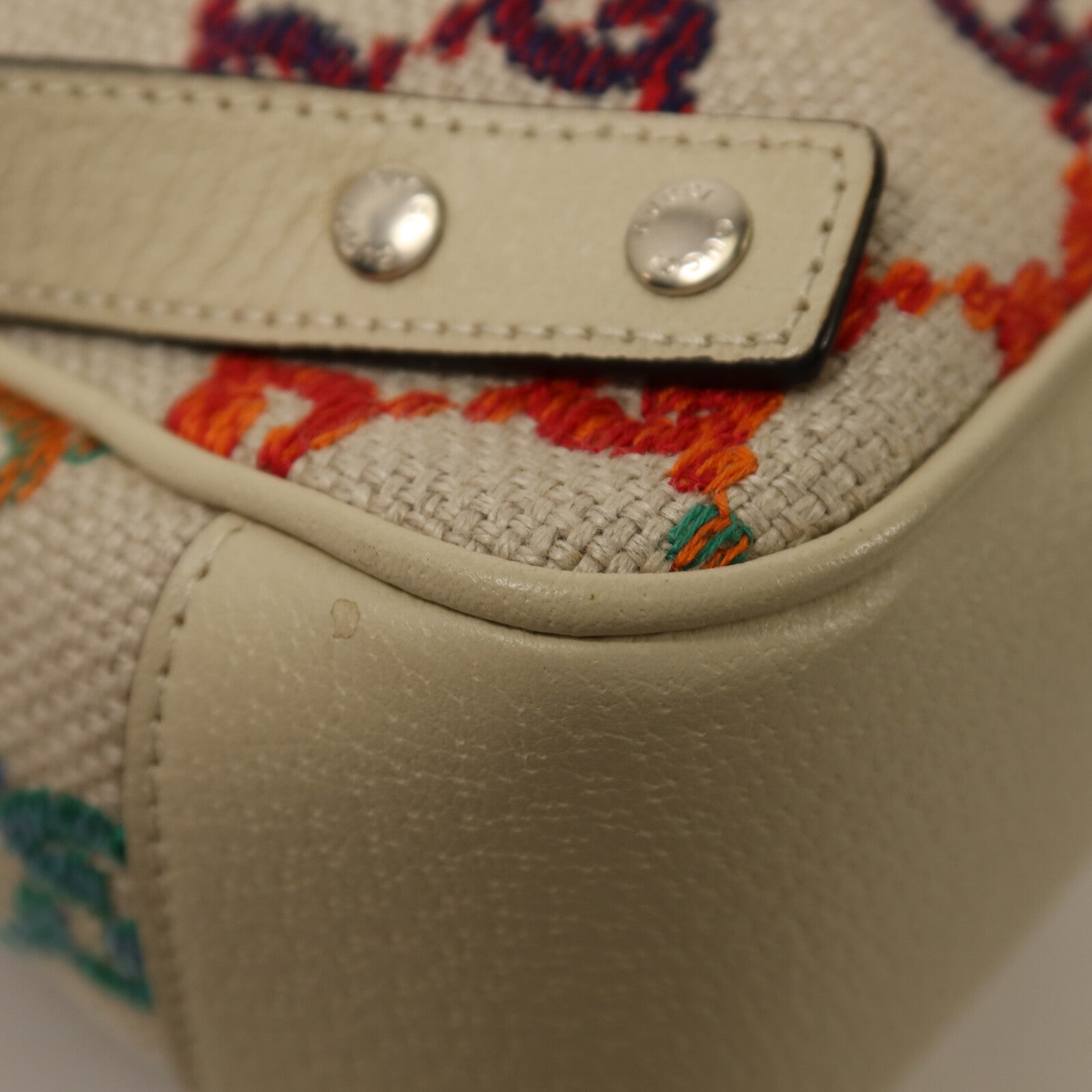 GUCCI 帆布Rucksack銀扣背包