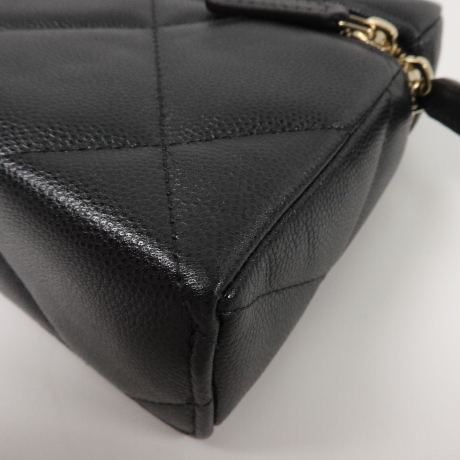 CHANEL 牛皮皮革Vanity Case鏈帶手挽肩背兩用袋