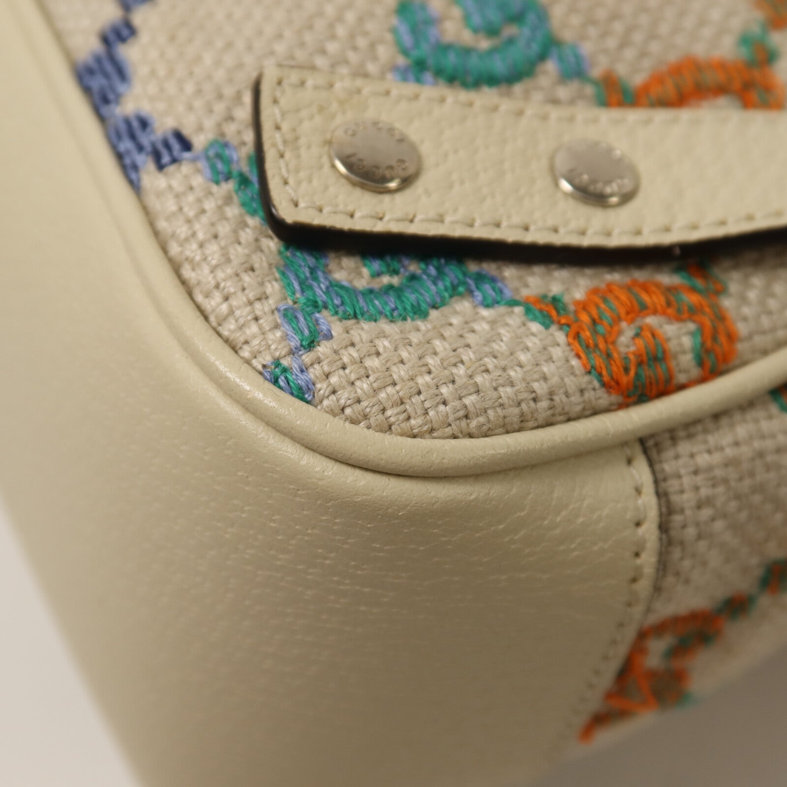 GUCCI 帆布Rucksack銀扣背包