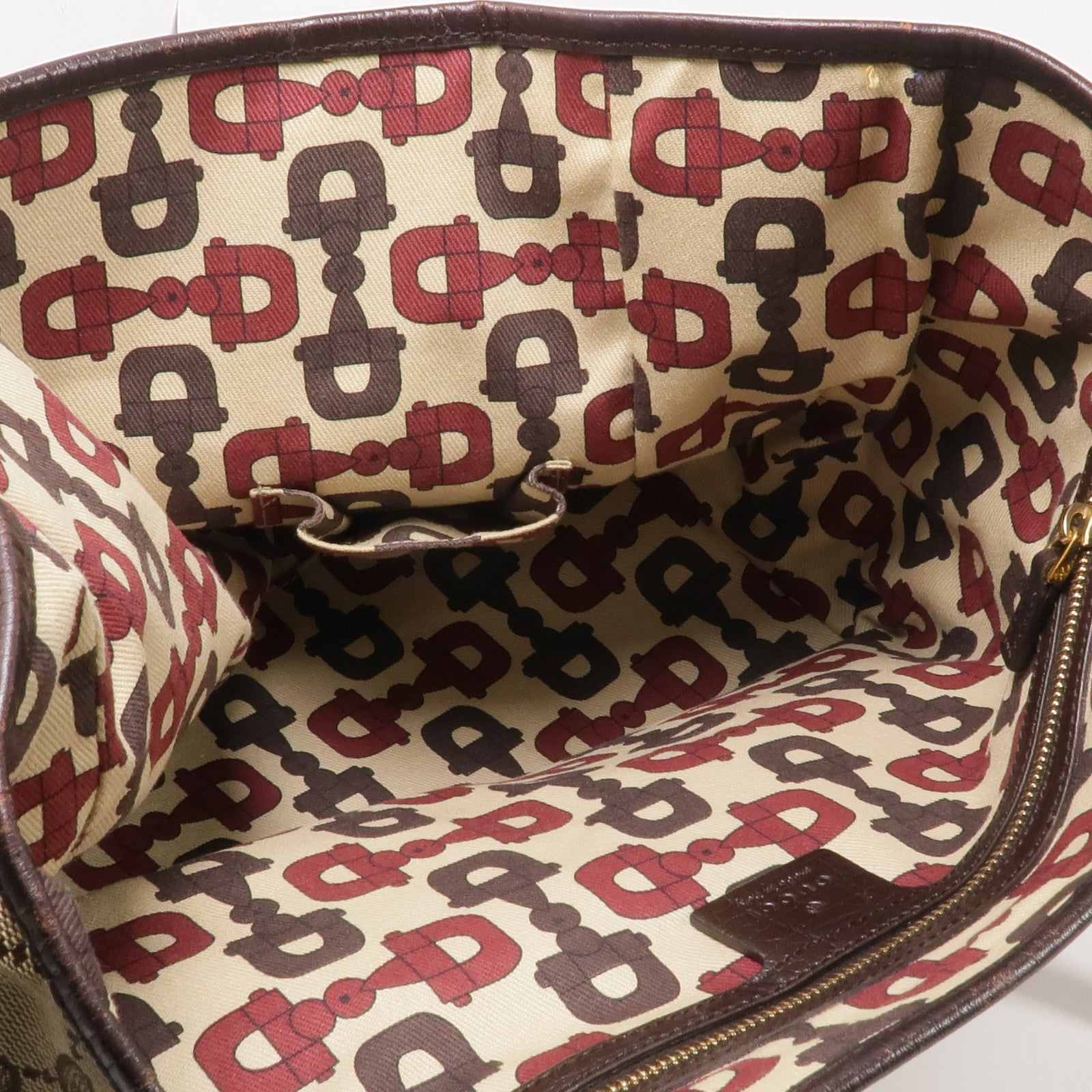 GUCCI 帆布Shoulder Tote金扣肩背袋/手挽袋
