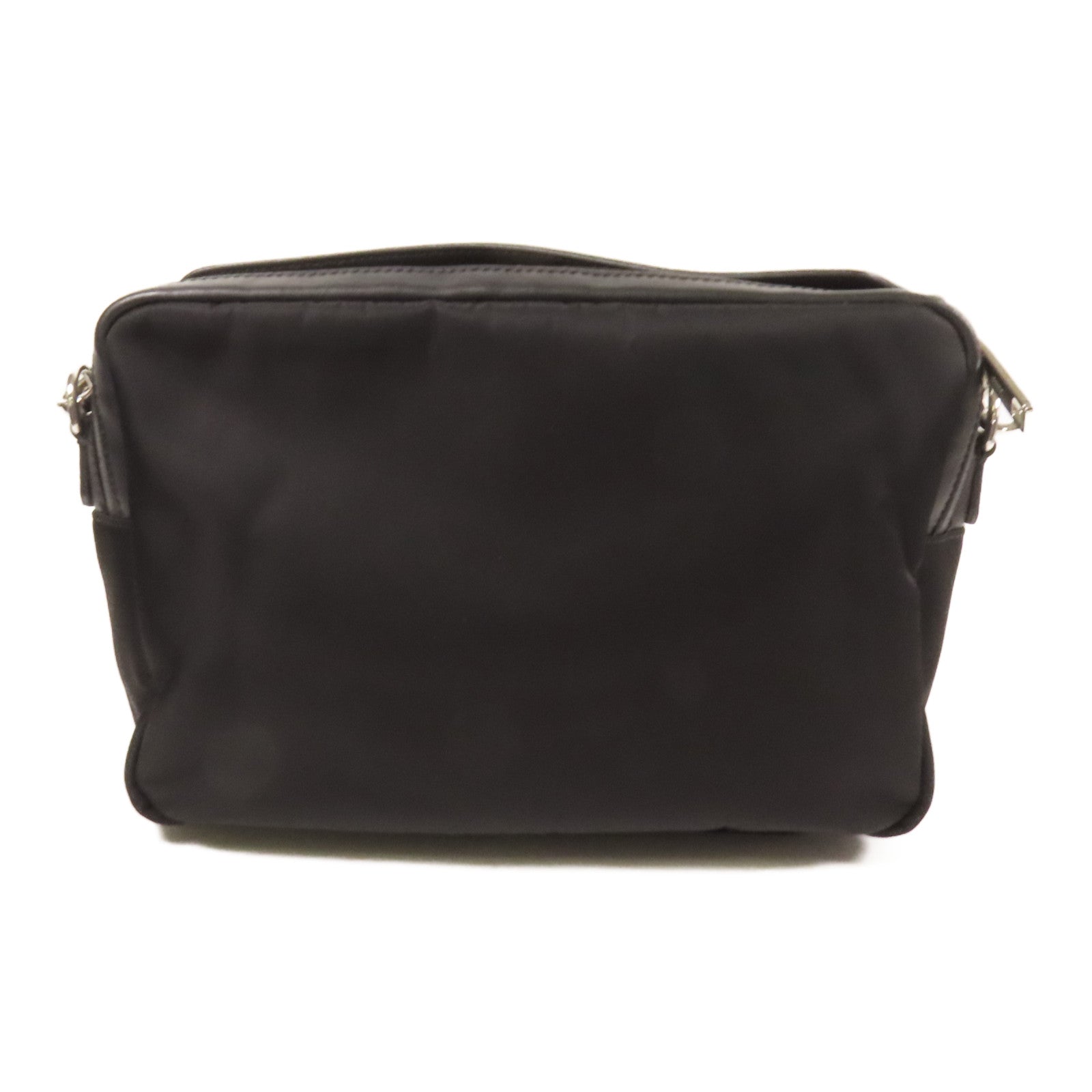 FENDI 尼龍/皮革Shoulder Bag銀扣手挽肩背兩用袋