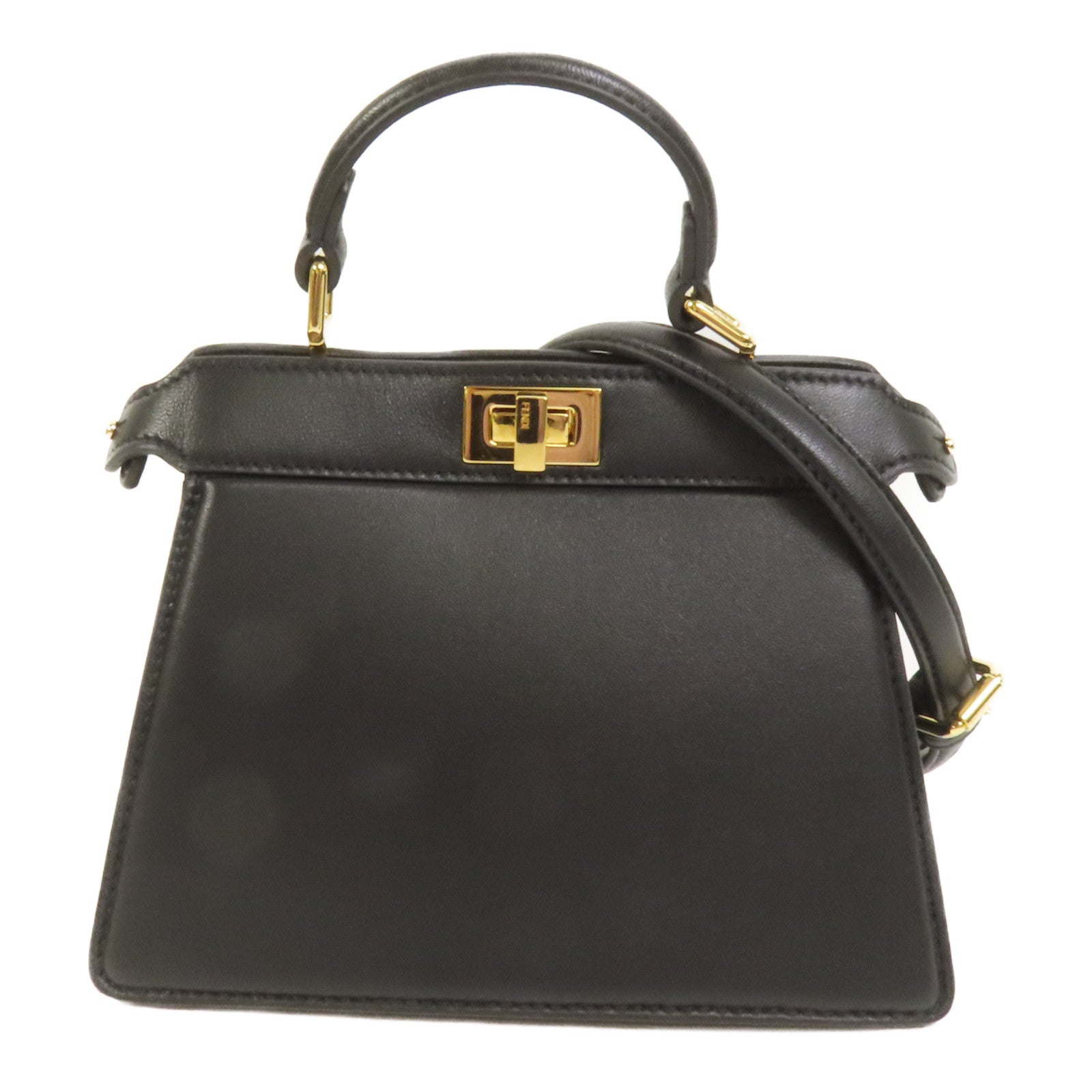 FENDI 牛皮皮革Iconic Peekaboo Micro手挽肩背兩用袋