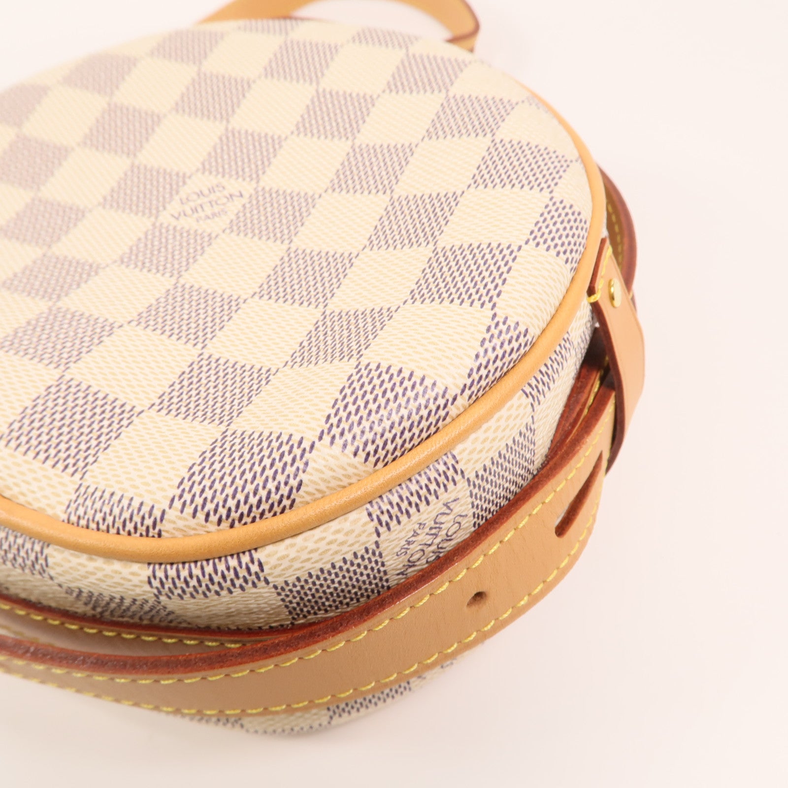 LOUIS VUITTON Damier Azur Boite Chapeau Souple PM金扣肩背袋