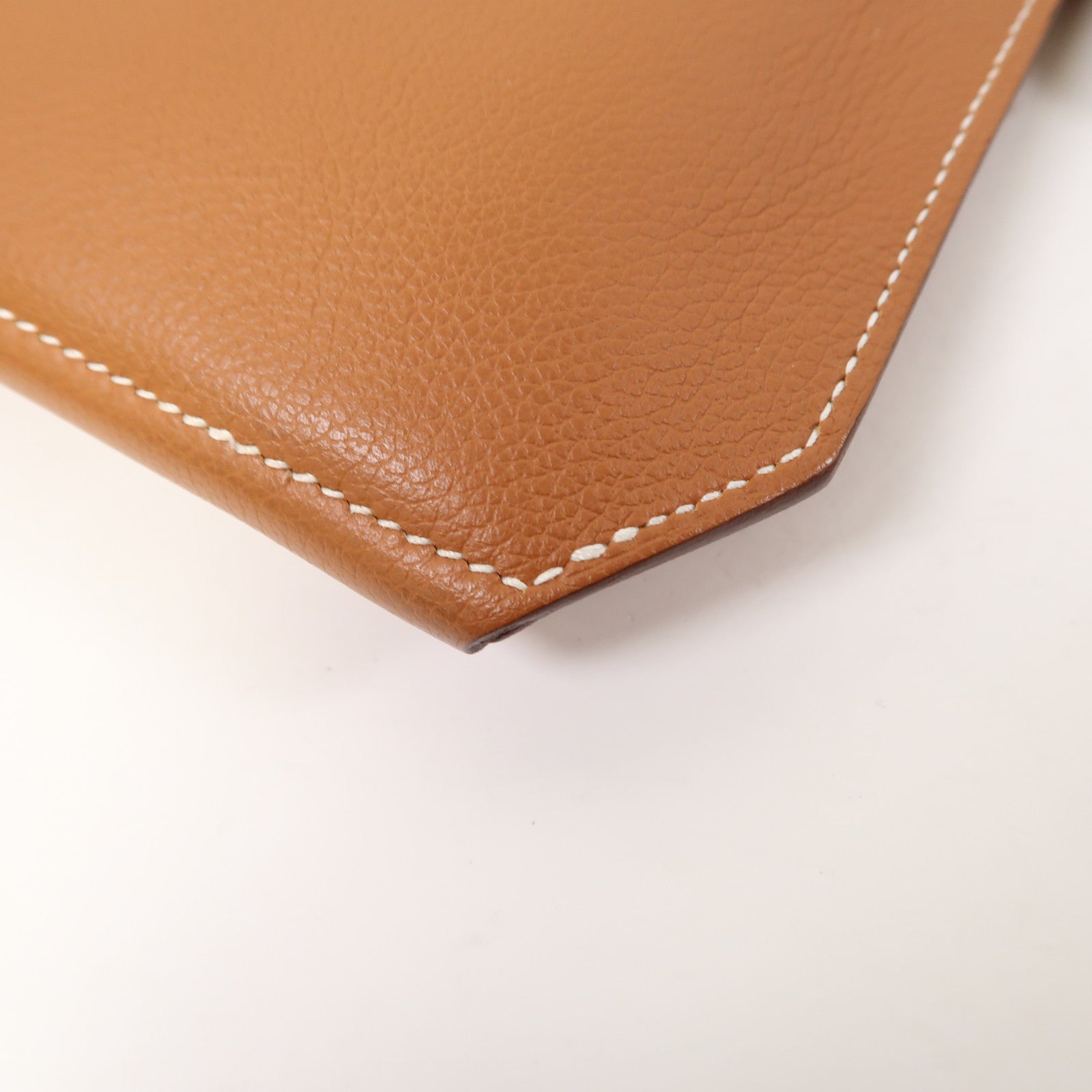HERMES Evercolor皮革Ultrapla 24銀扣肩背袋啡色