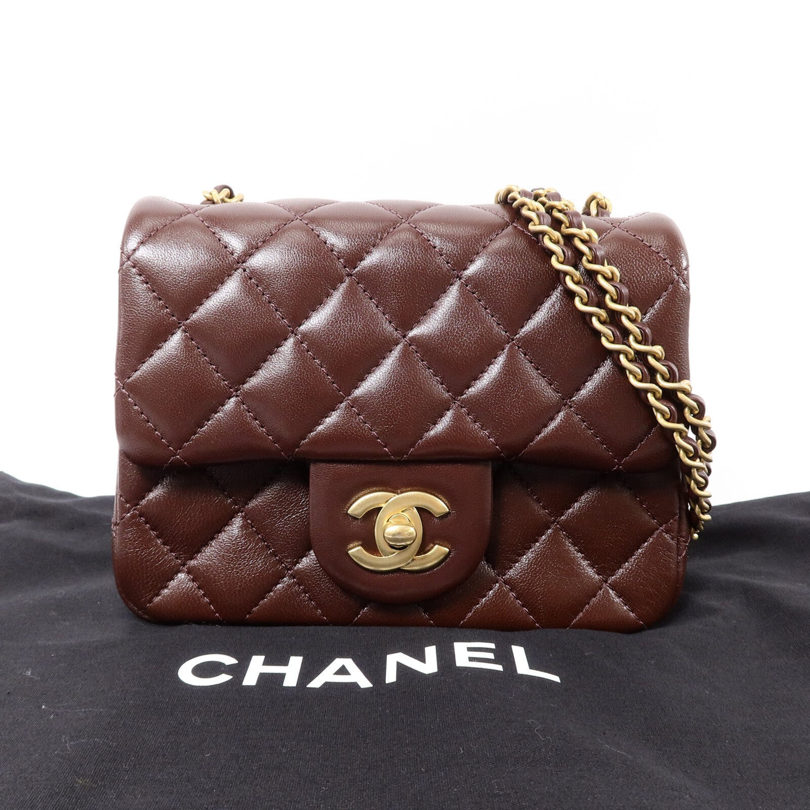 CHANEL 羊皮皮革Classic 17鏈帶手挽肩背兩用袋