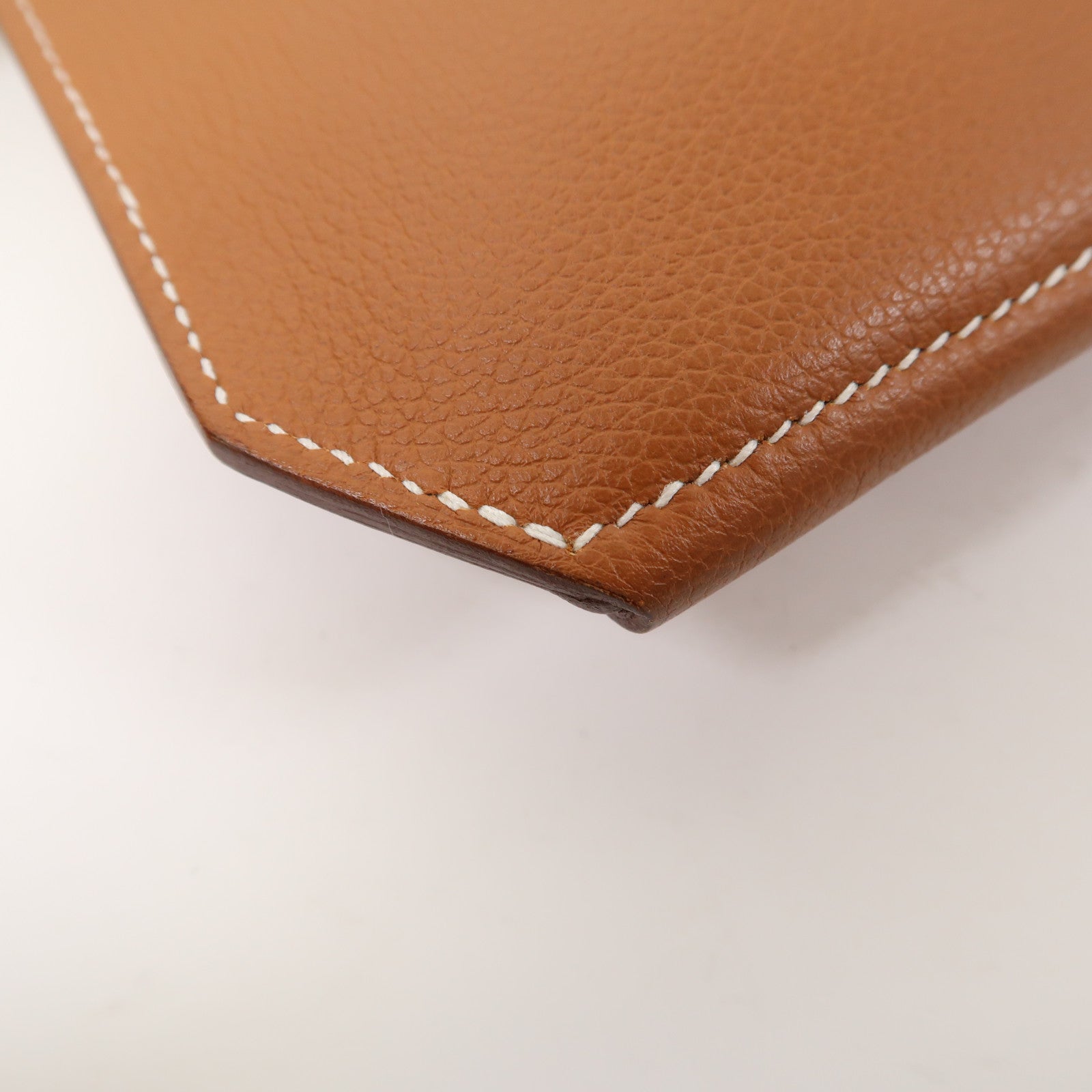 HERMES Evercolor皮革Ultrapla 24銀扣肩背袋啡色