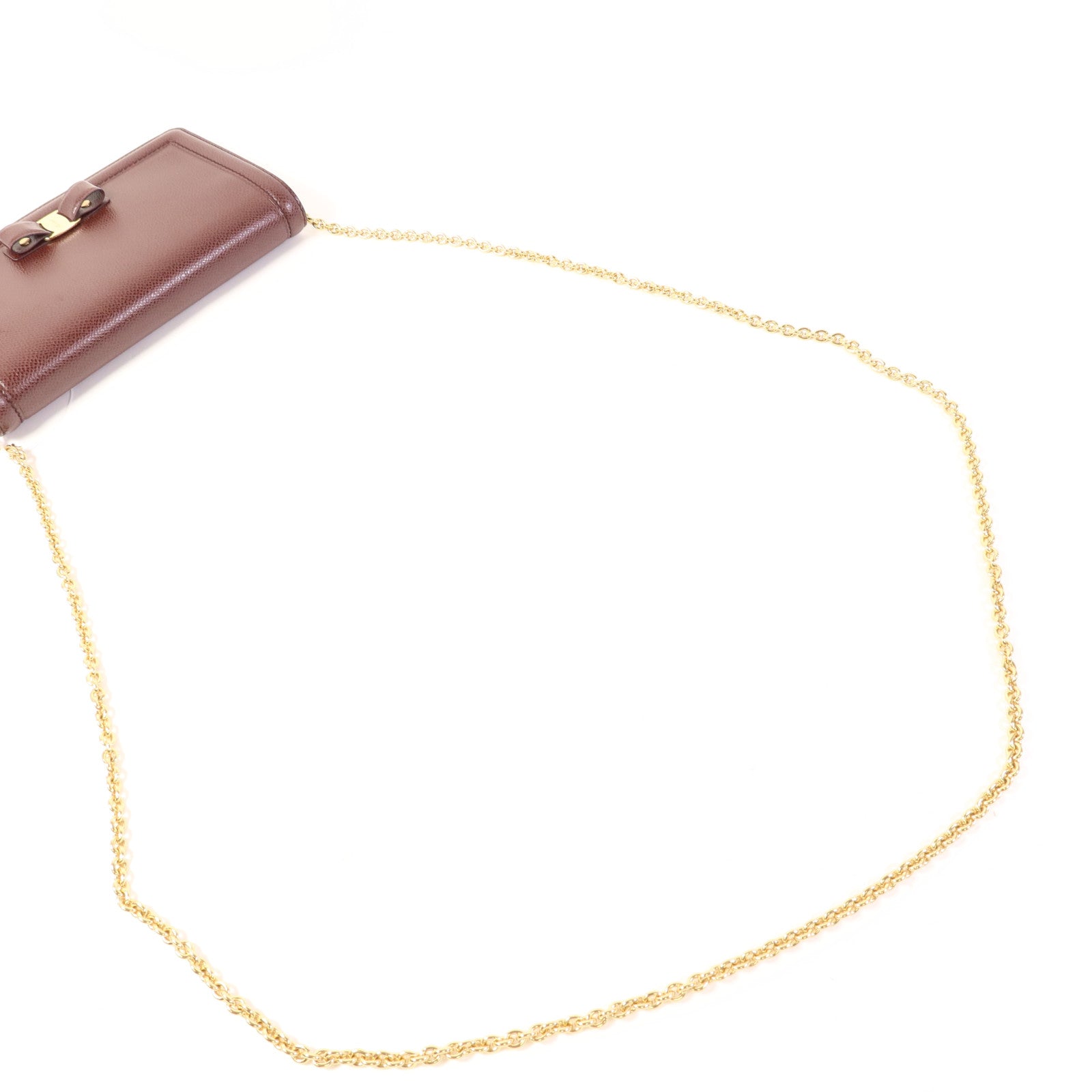 Salvatore Ferragamo 牛皮皮革Vara Wallet On Chain金扣鏈帶肩背袋