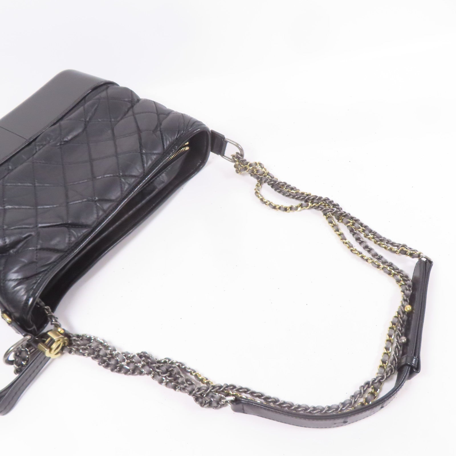 CHANEL 牛皮皮革Gabrielle鏈帶肩背袋