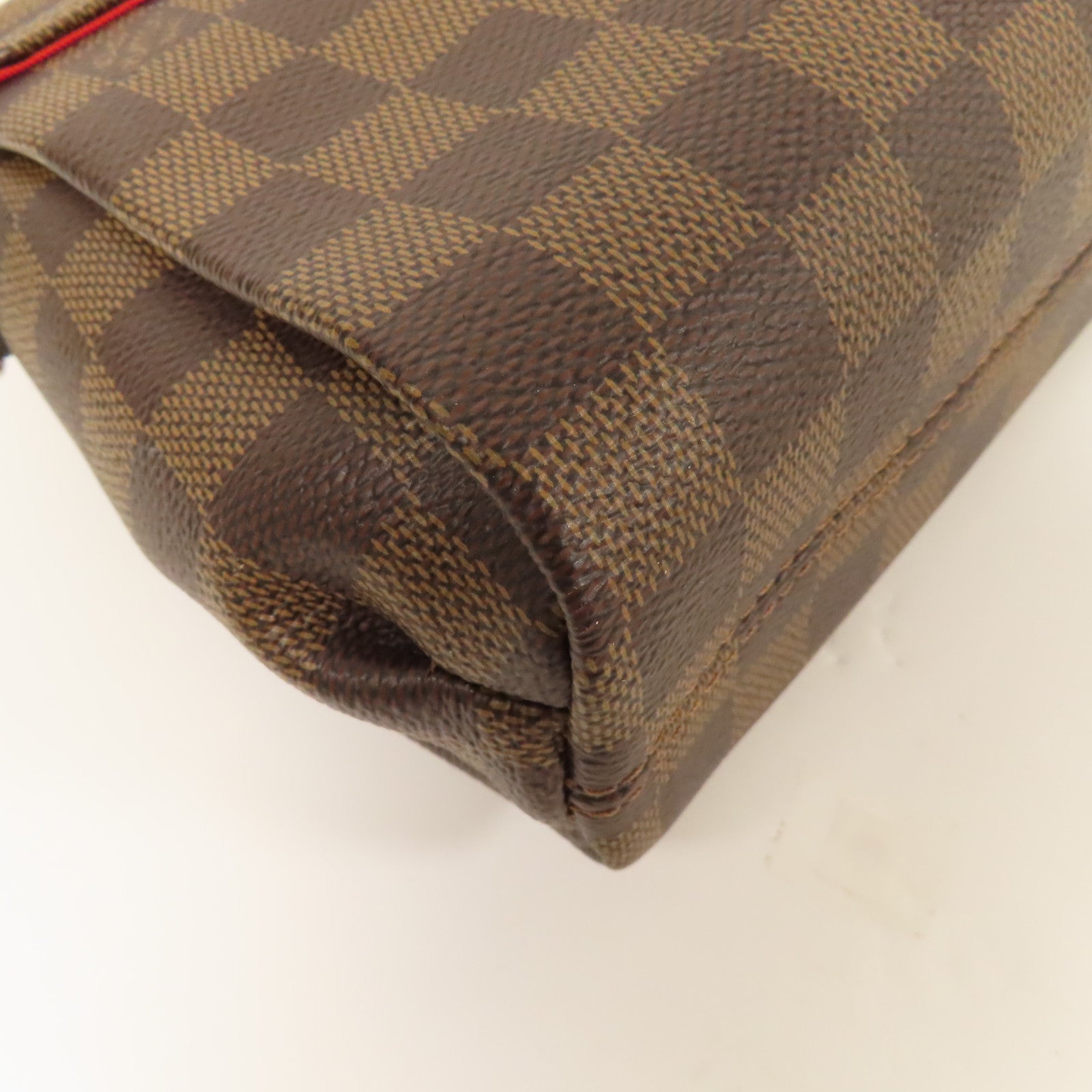 LOUIS VUITTON Damier Croisette金扣手挽肩背兩用袋