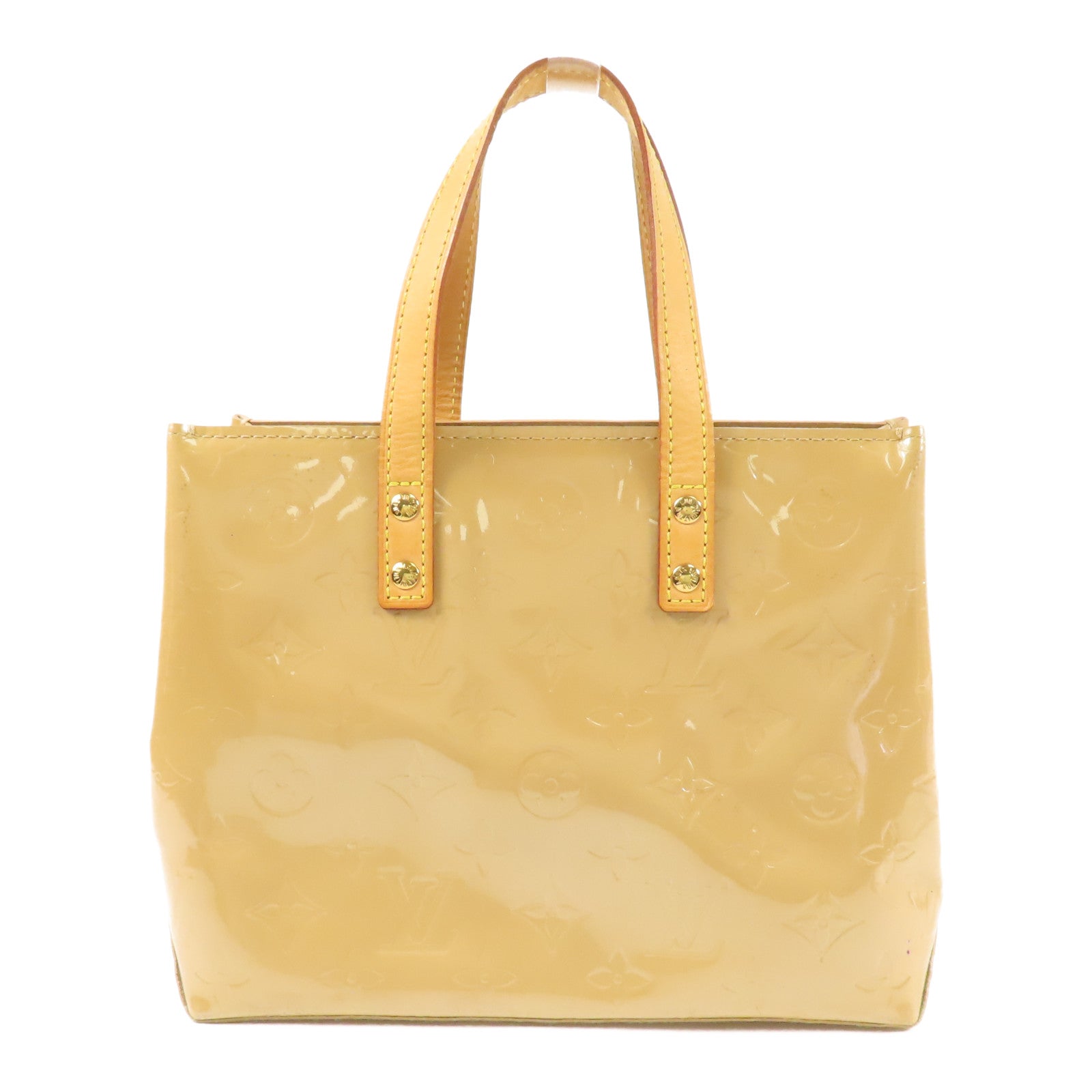 LOUIS VUITTON Vernis Reade PM金扣手挽袋