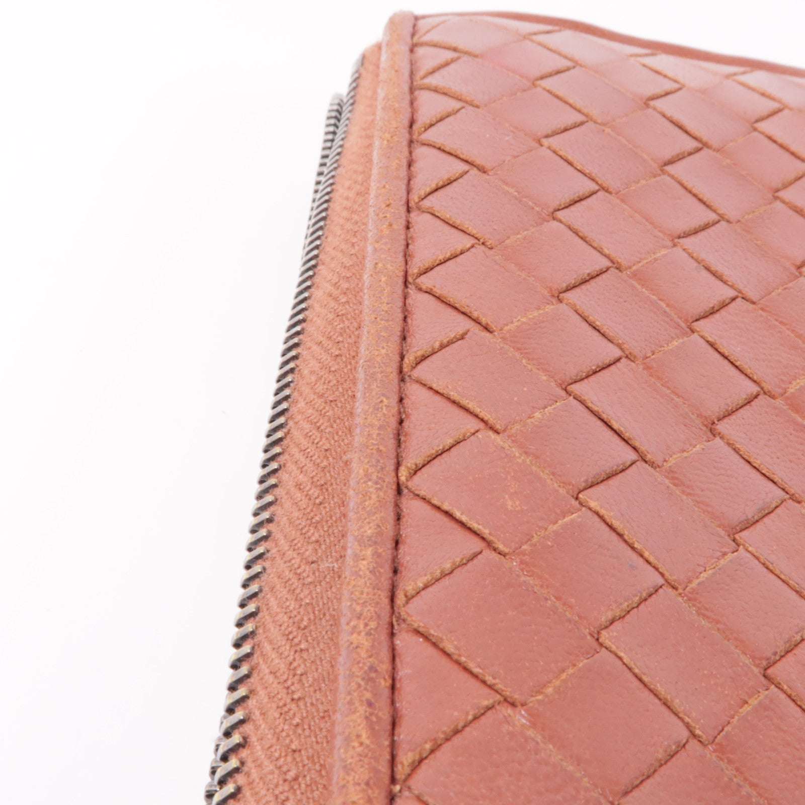 BOTTEGA VENETA 織紋皮革Long Wallet銀扣長錢包