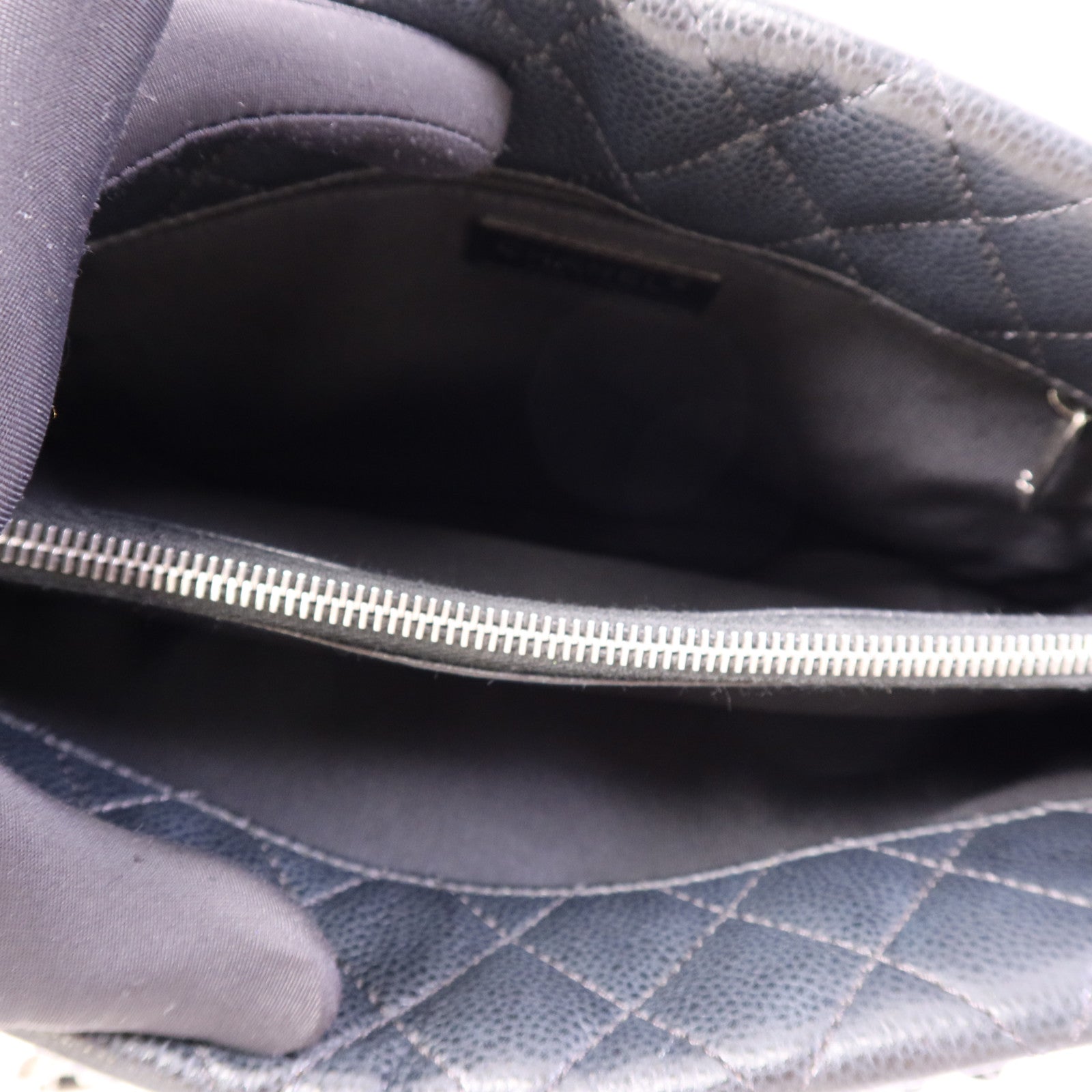 CHANEL 牛皮皮革Tote Bag銀扣鏈帶手挽袋
