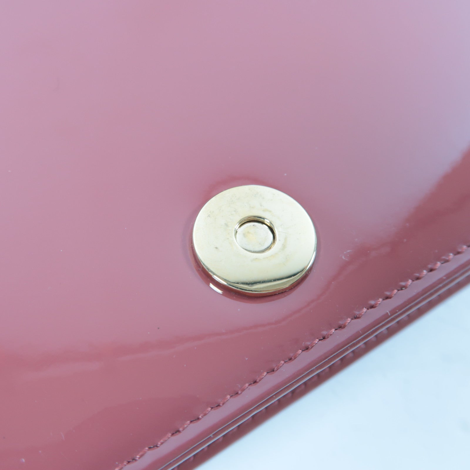Dior 【激減優惠】漆皮皮革Lady Dior Pouch Chain Shoulder Bag金扣鏈帶肩背袋粉紅色