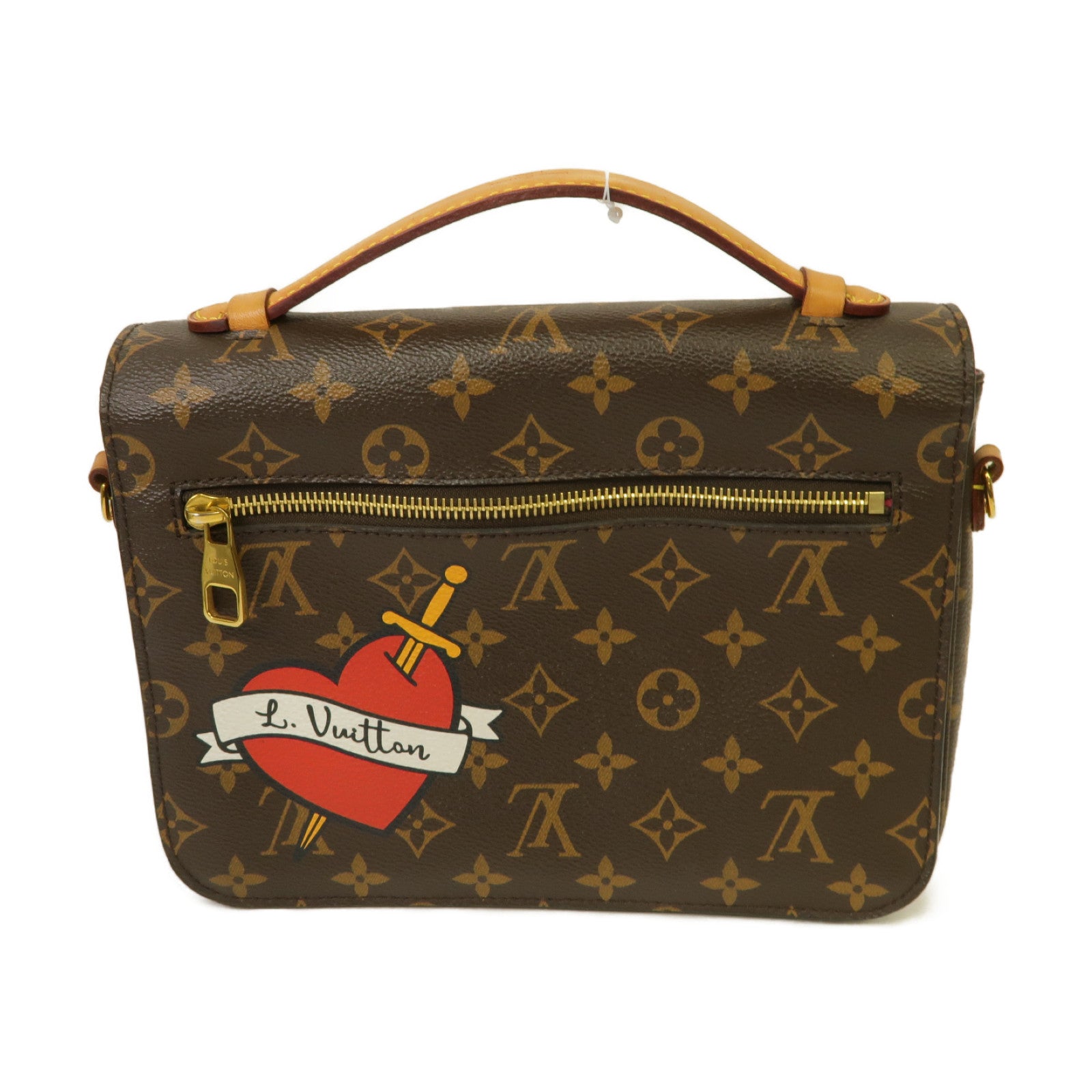 LOUIS VUITTON Monogram Pochette Metis金扣手挽肩背兩用袋棕色