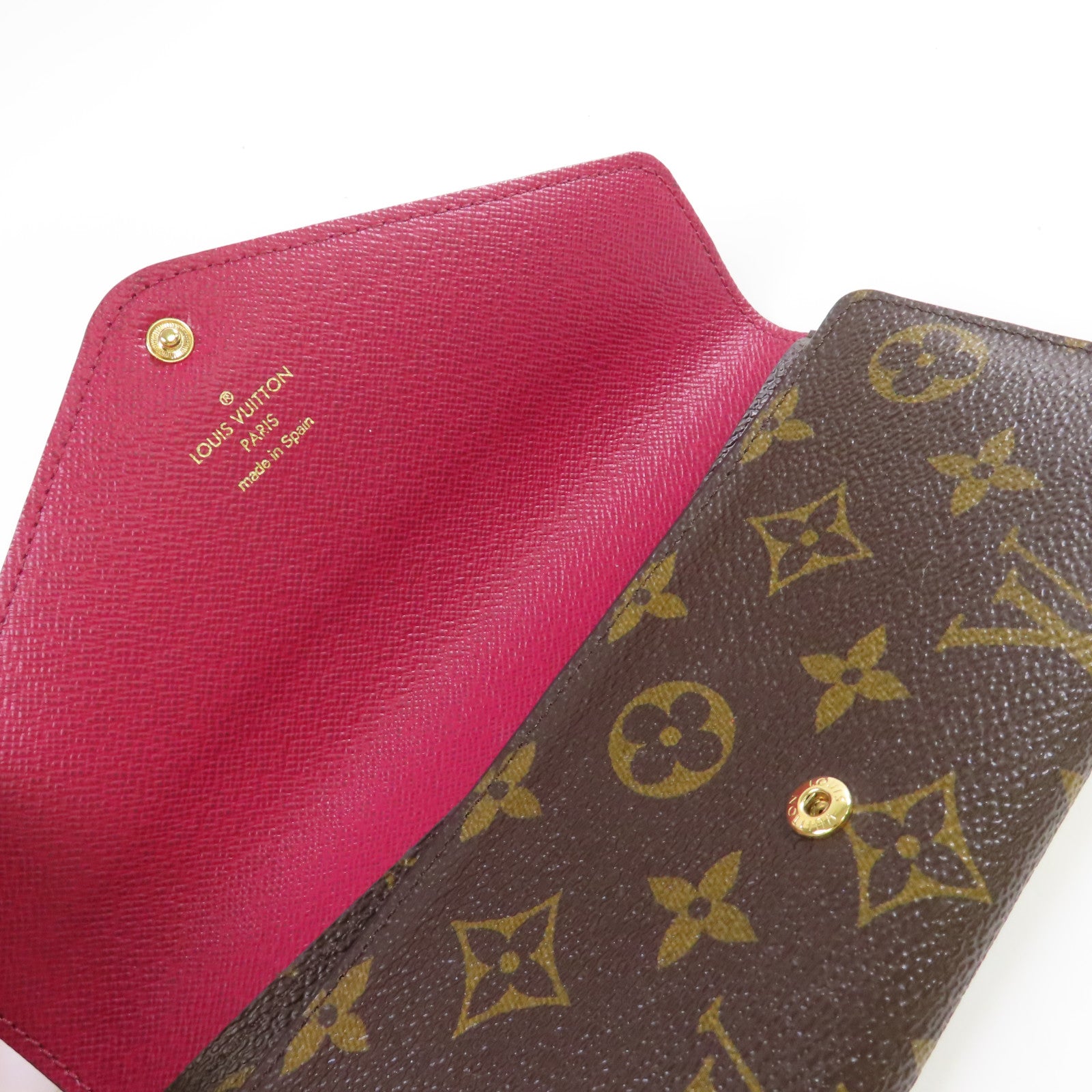 LOUIS VUITTON Monogram Josephine Long Wallet金扣長錢包啡色/紫紅色