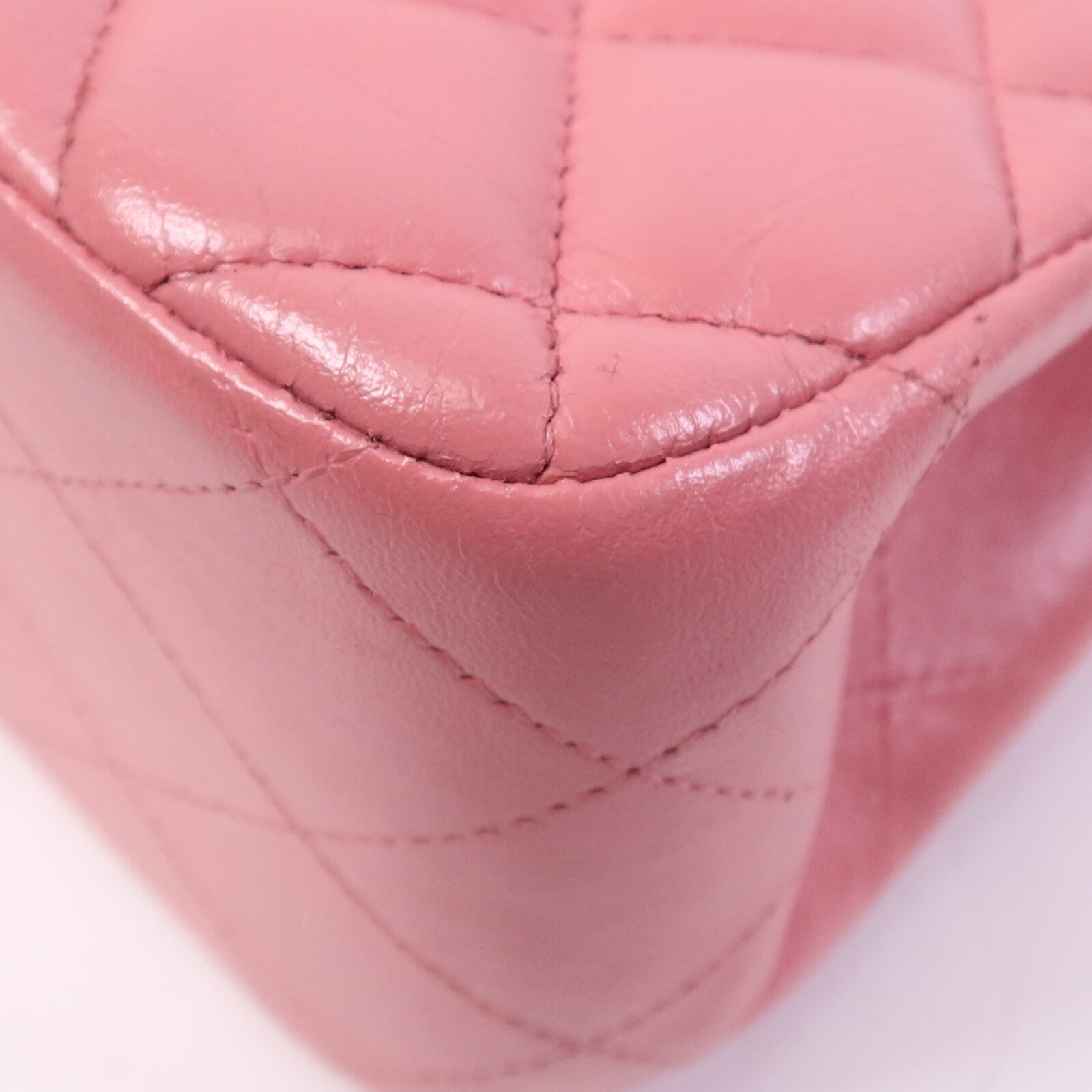 CHANEL 羊皮皮革Large Classic銀扣鏈帶肩背袋