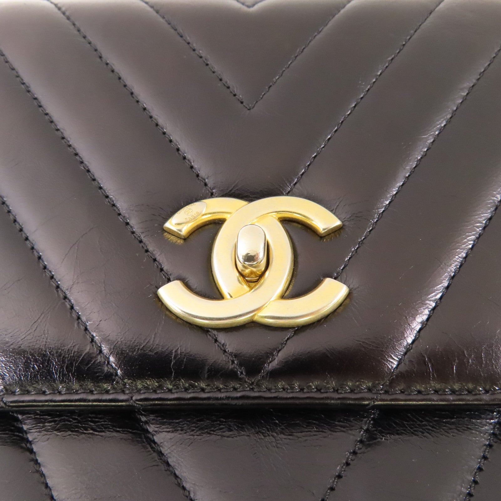 CHANEL【激減優惠】 牛皮/蜥蝪皮革皮革Coco Handle金扣鏈帶手挽肩背兩用袋