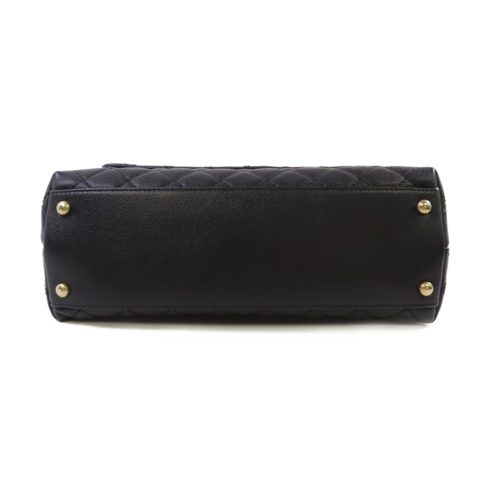 CHANEL 菱格Caviar皮革/蜥蝪皮革CoCo Handle 2Way Chain Shoulder Bag金扣手挽肩背兩用袋黑色